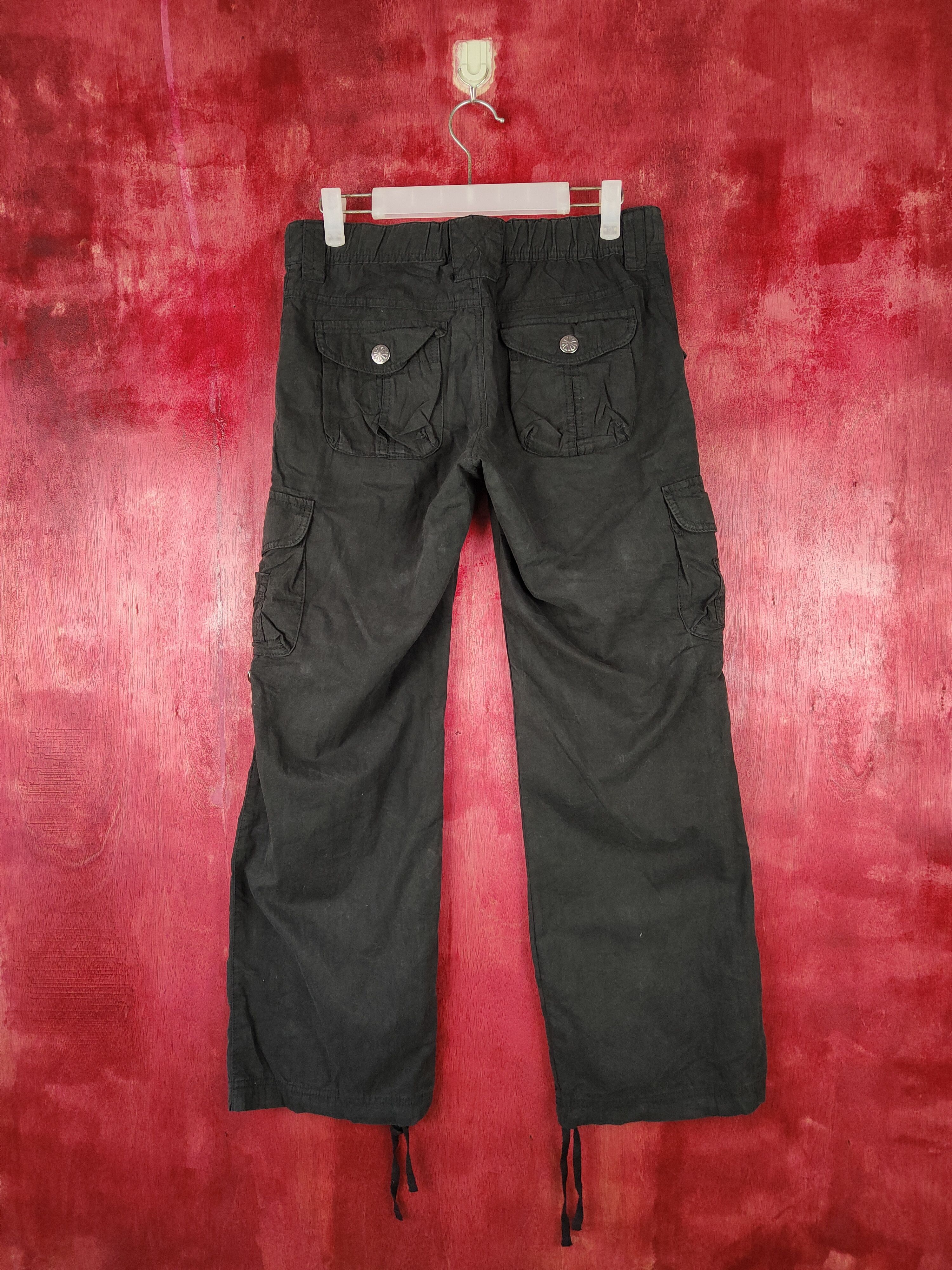 Japanese Brand DL Japan multipocket tactical Black cargo Pants #4543 Size 28" / US 6 / IT 42 - 8 Thumbnail