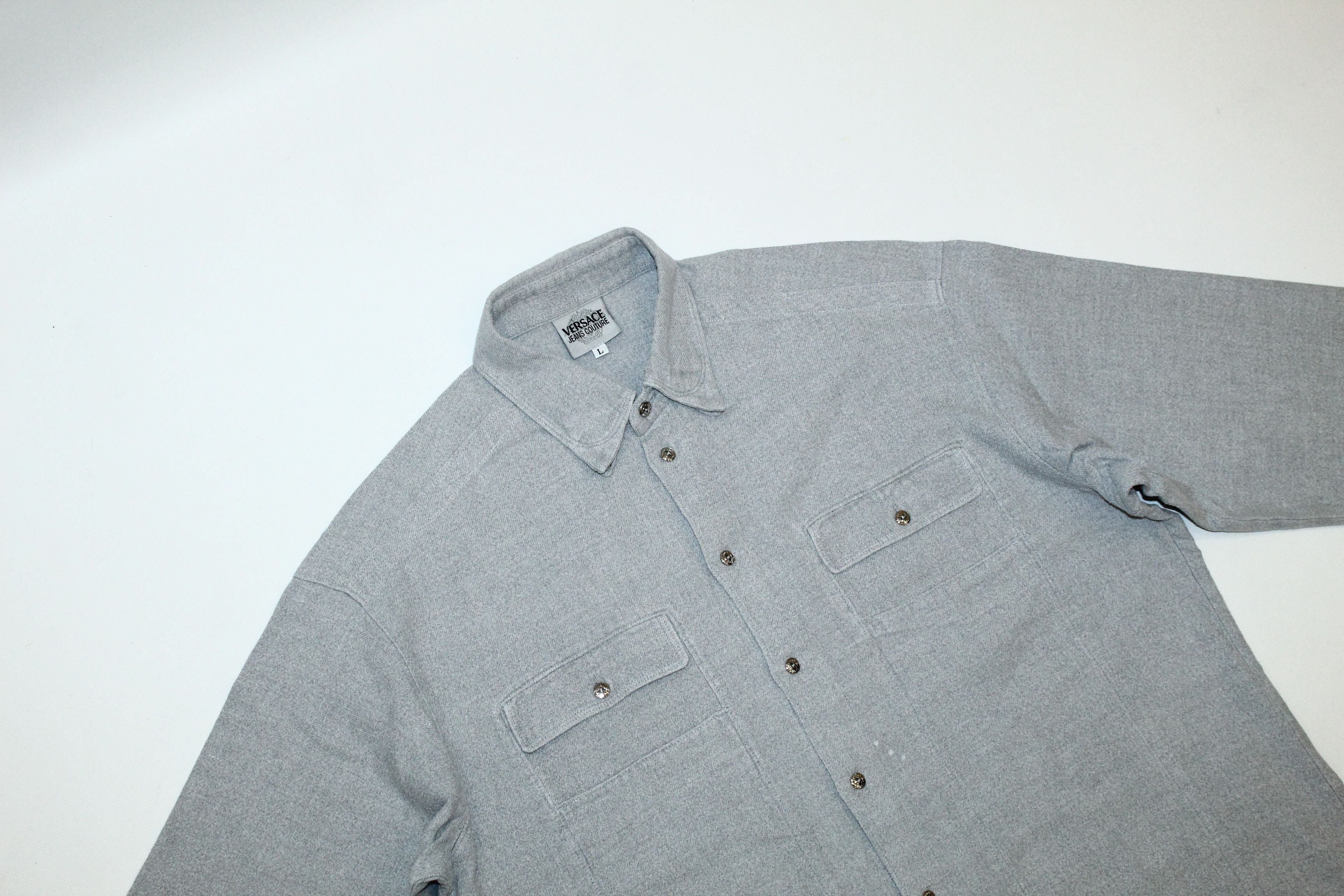 Versace VTG💥 Versace Rugged flannel Moleskine button down Shirt Size US L / EU 52-54 / 3 - 9 Thumbnail