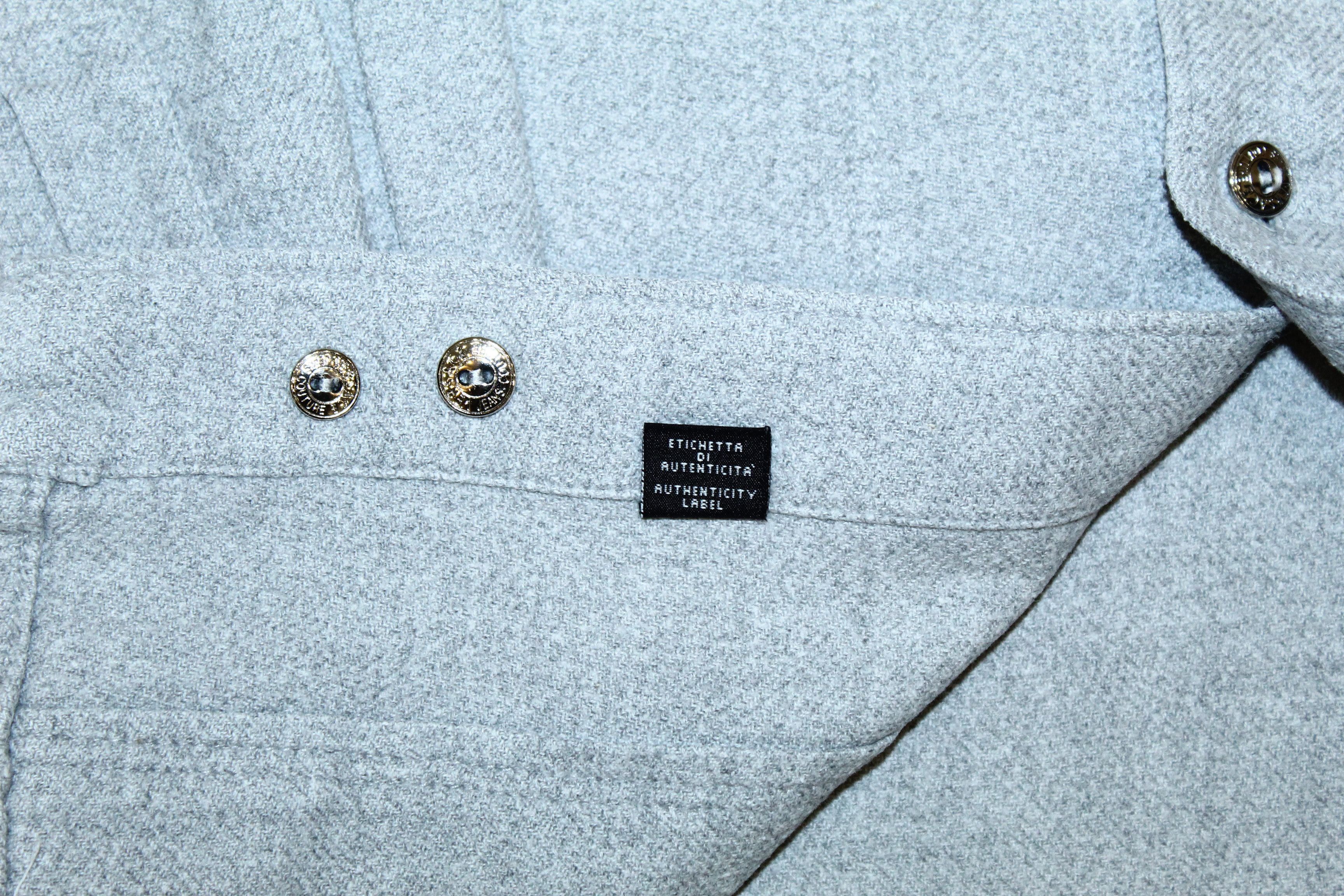 Versace VTG💥 Versace Rugged flannel Moleskine button down Shirt Size US L / EU 52-54 / 3 - 8 Thumbnail