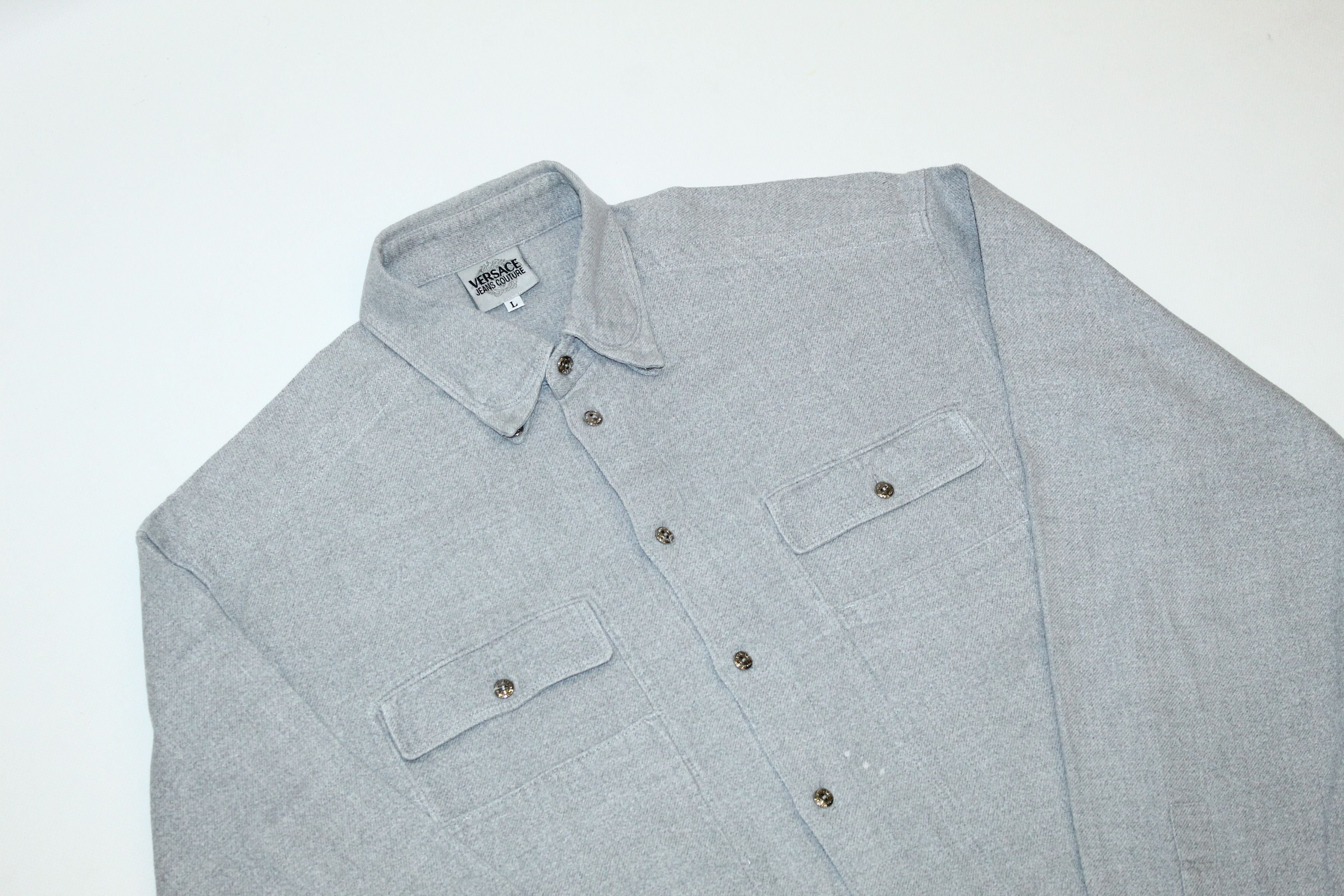 Versace VTG💥 Versace Rugged flannel Moleskine button down Shirt Size US L / EU 52-54 / 3 - 5 Thumbnail