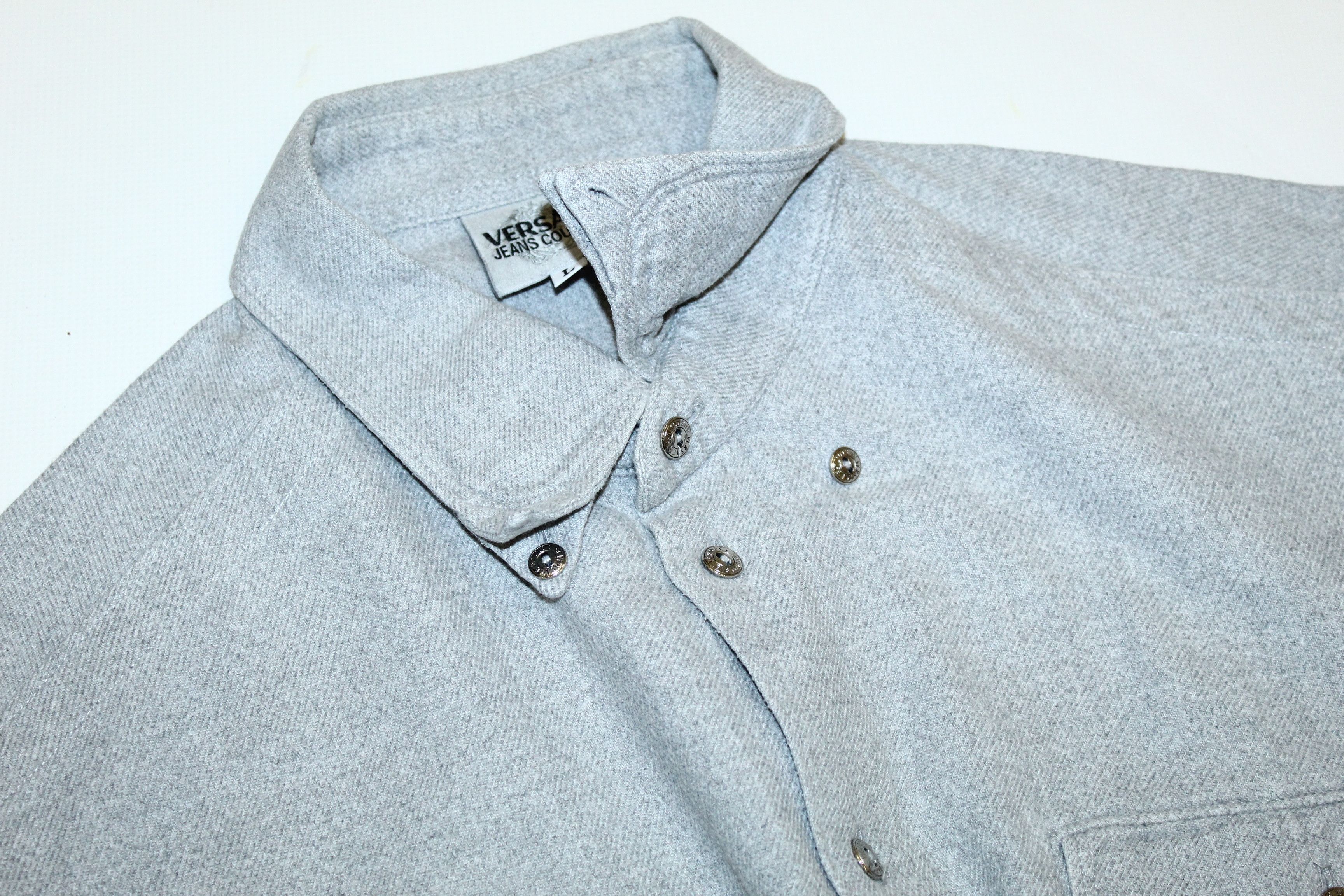 Versace VTG💥 Versace Rugged flannel Moleskine button down Shirt Size US L / EU 52-54 / 3 - 2 Thumbnail