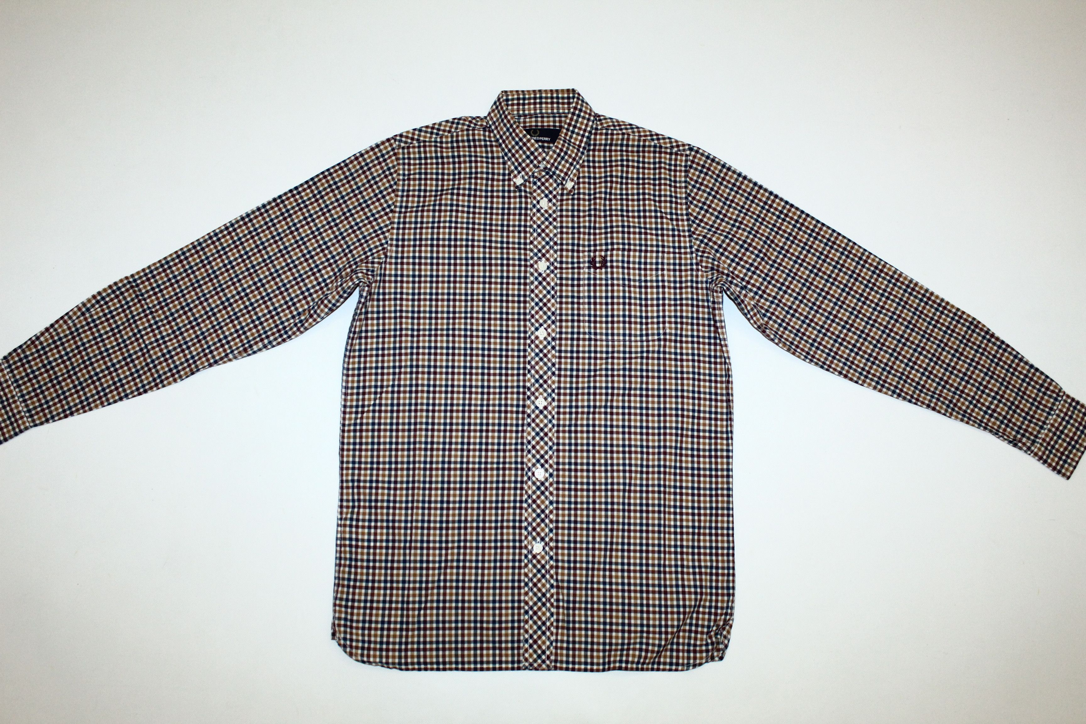 Fred Perry Fred Perry Logo Embroid Double Check Button down Shirt Size US S / EU 44-46 / 1 - 2 Thumbnail