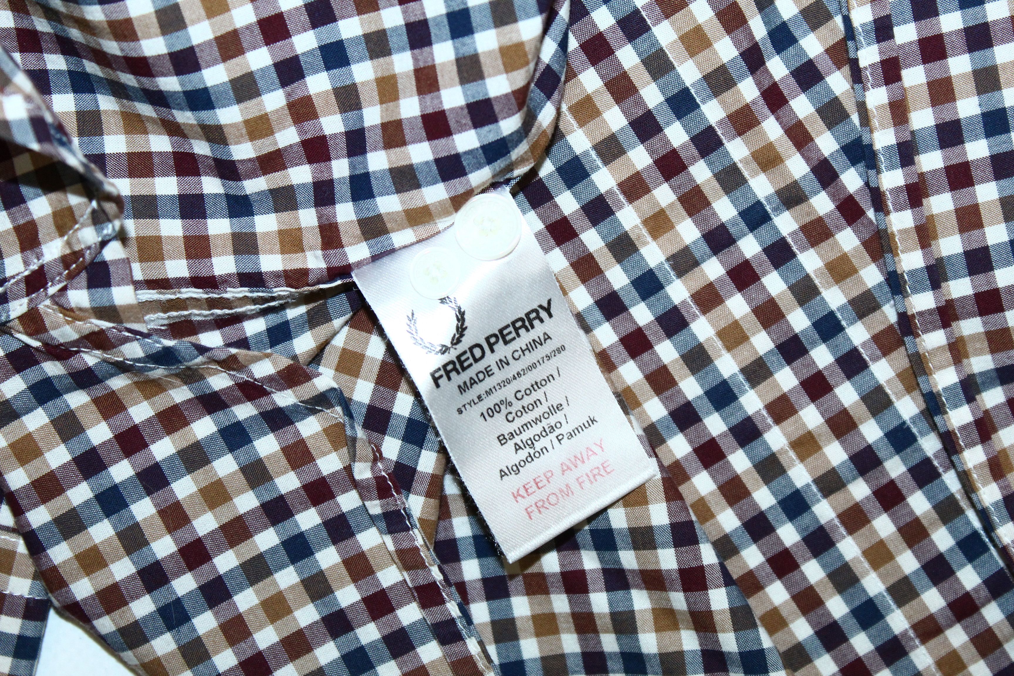 Fred Perry Fred Perry Logo Embroid Double Check Button down Shirt Size US S / EU 44-46 / 1 - 7 Thumbnail