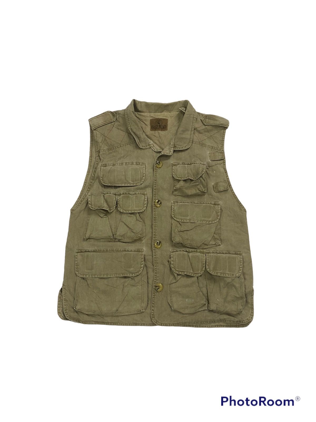 Vintage Red Head Multiple Pocket Vest Jacket