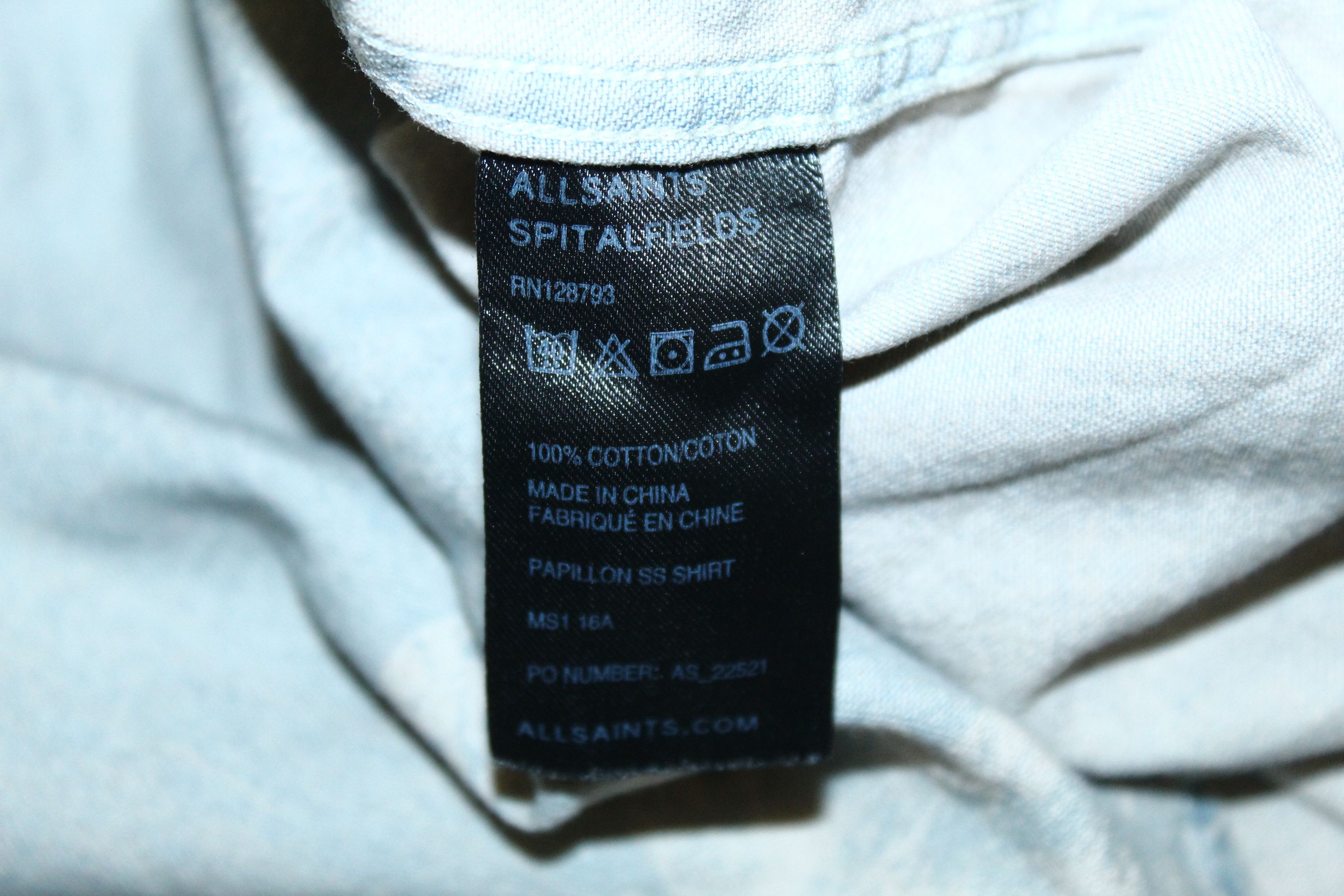 Allsaints Papillon S/S Denim Shirt