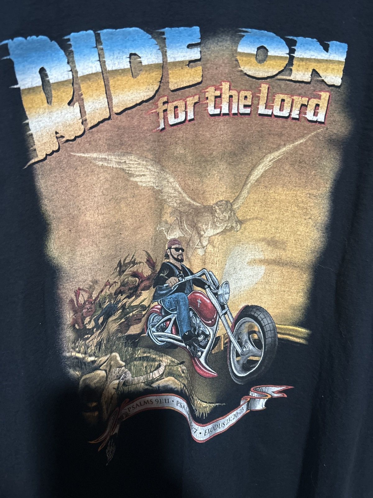 Designer × Harley Davidson × Vintage Vintage Ride on for the lord biker Tee Size US XXL / EU 58 / 5 - 5 Thumbnail