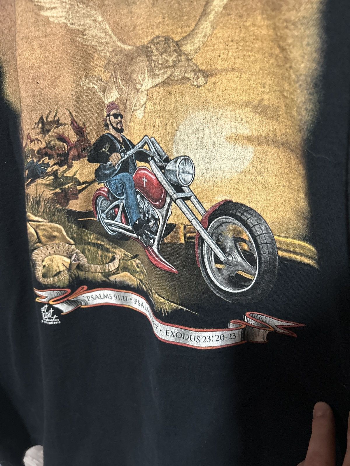 Designer × Harley Davidson × Vintage Vintage Ride on for the lord biker Tee Size US XXL / EU 58 / 5 - 2 Thumbnail