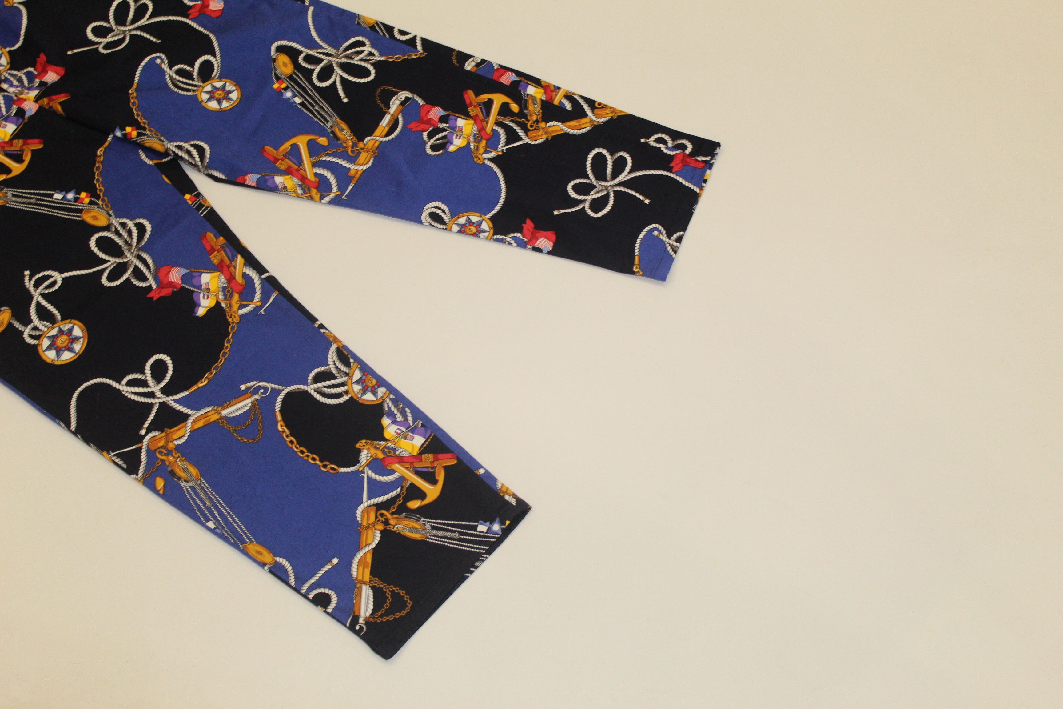 Lauren Ralph Lauren VTG💥Lauren R.L. USA Nautical Sailing Printed Cropped Pants Size US 34 / EU 50 - 6 Thumbnail