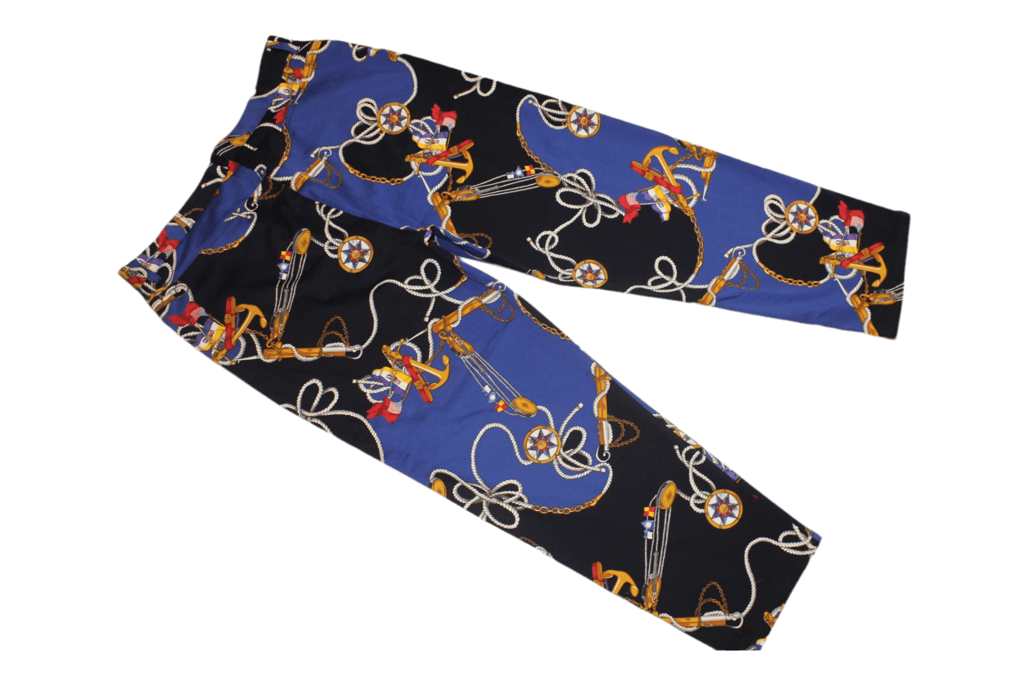 Lauren Ralph Lauren VTG💥Lauren R.L. USA Nautical Sailing Printed Cropped Pants Size US 34 / EU 50 - 2 Thumbnail