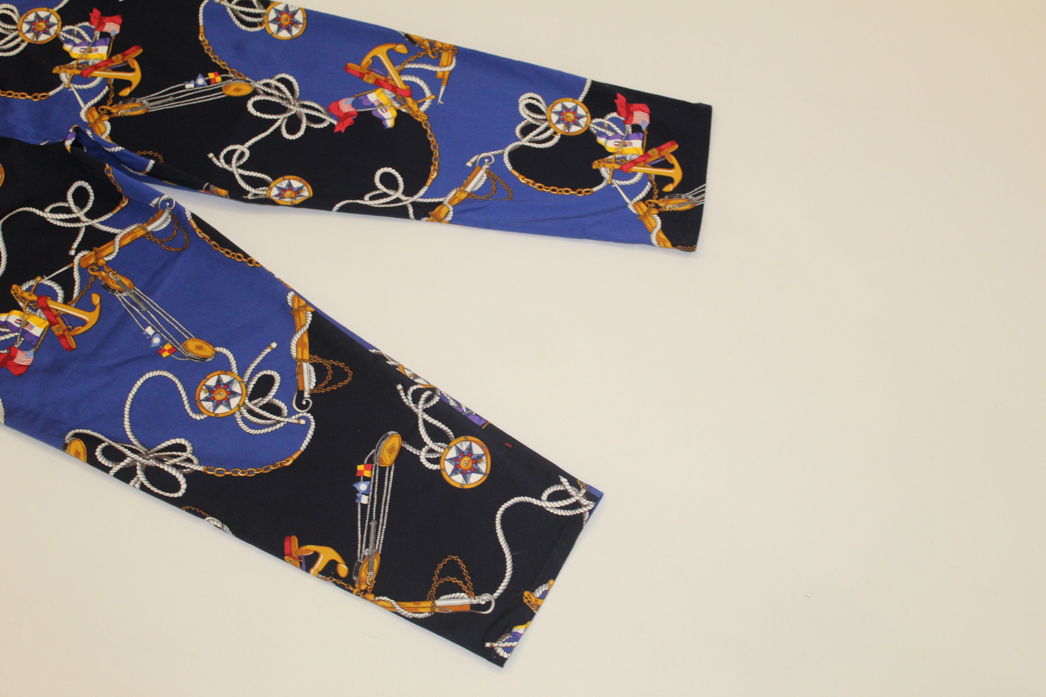 Lauren Ralph Lauren VTG💥Lauren R.L. USA Nautical Sailing Printed Cropped Pants Size US 34 / EU 50 - 9 Thumbnail