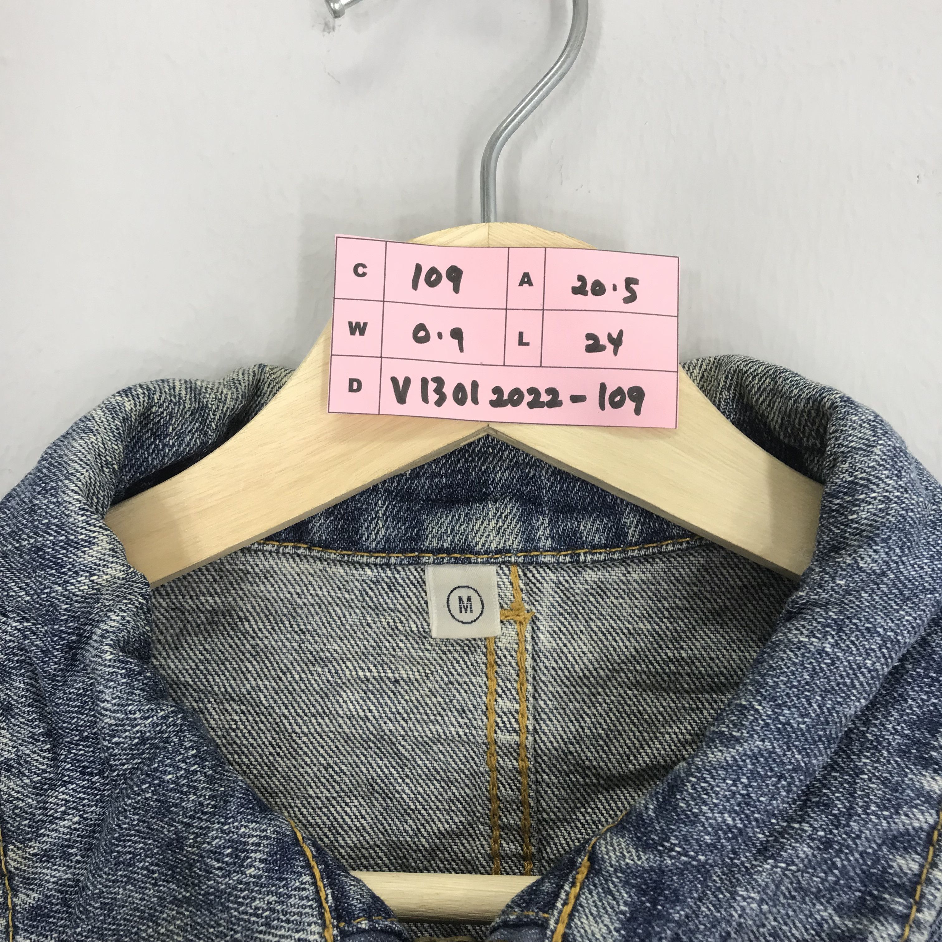 Denim Jeans Trucker Jacket Faded Blue Punk Rock Jacket