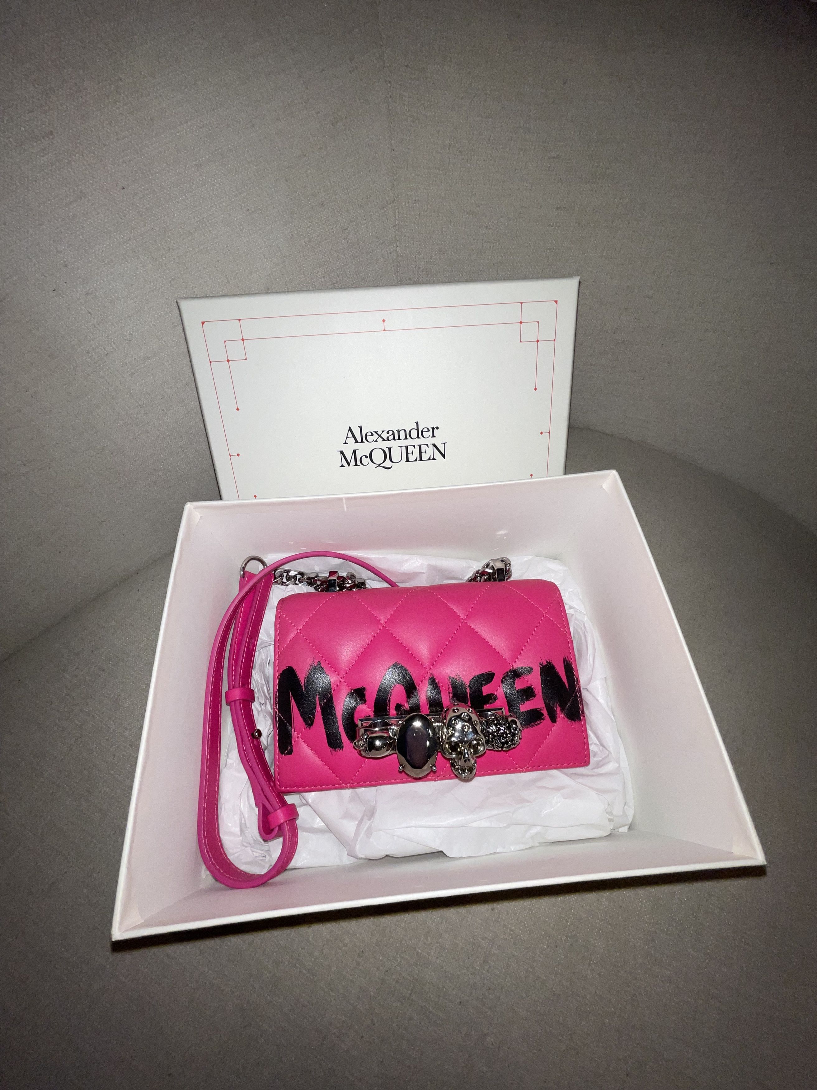 Alexander McQueen Mini Jewel Satchel Pink/Black