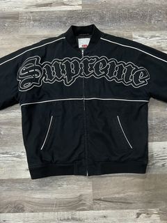 Supreme Twill Old English Varsity Jacket | Grailed