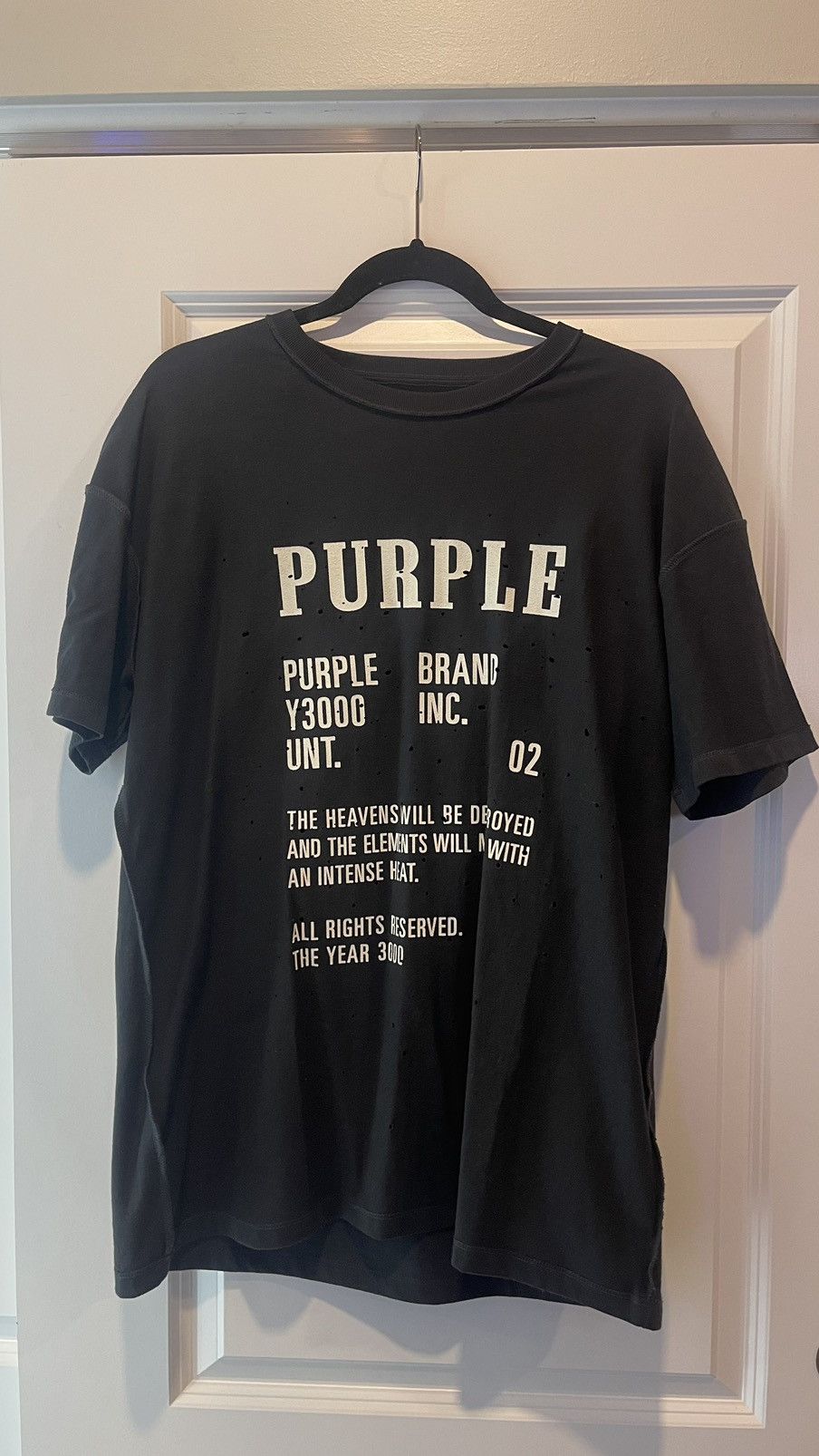 Logo Tee Distressed with Holes