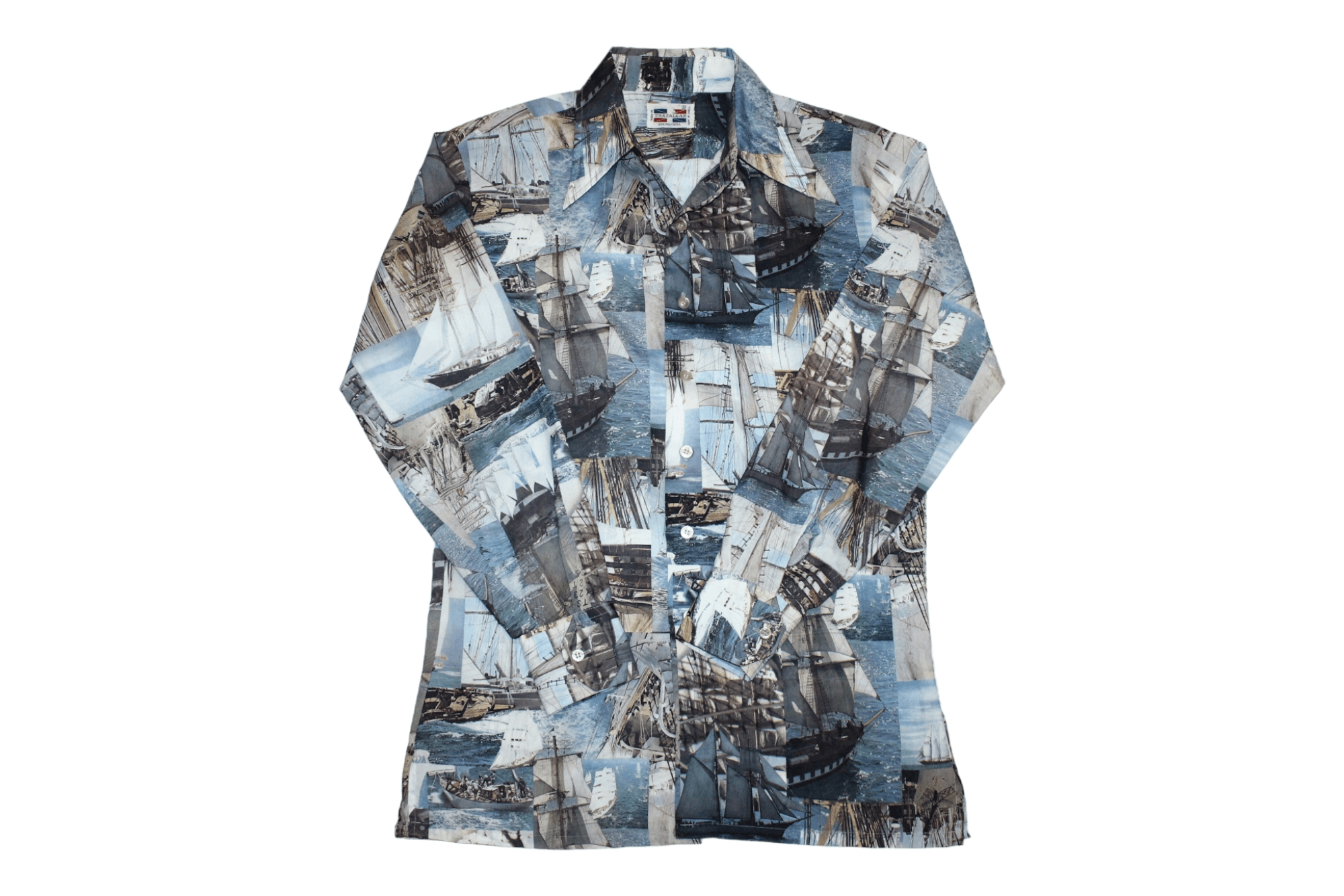Trafalgar RARE VTG💥Trafalgar renaissance ships artwork casual shirt Size US M / EU 48-50 / 2 - 1 Preview