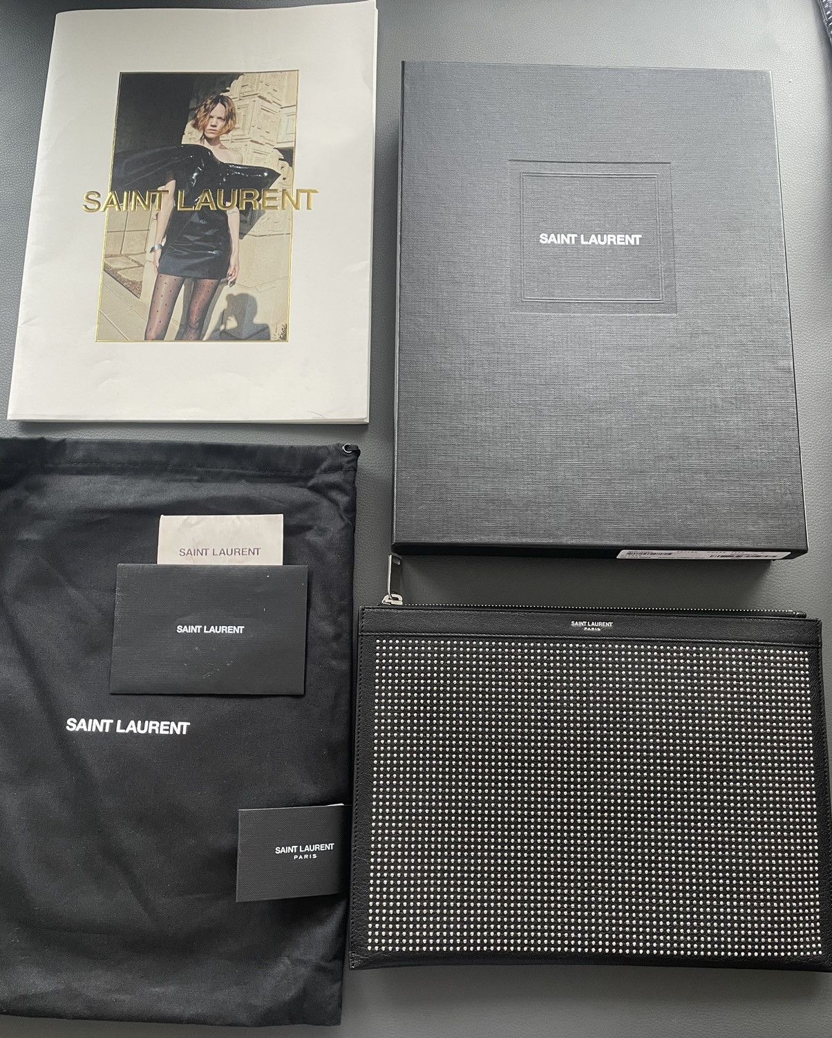 Hedi Slimane × Saint Laurent Paris × Yves Saint Laurent Brand NEW Saint Laurent Runway Leather Bag with Studs Size ONE SIZE - 13 Thumbnail