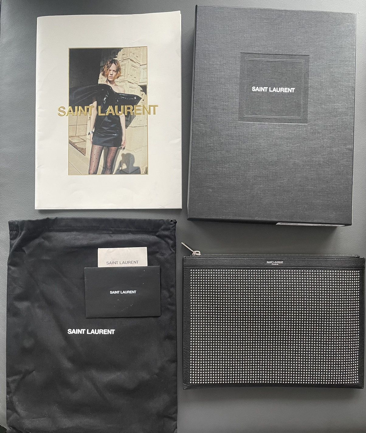 Hedi Slimane × Saint Laurent Paris × Yves Saint Laurent Brand NEW Saint Laurent Runway Leather Bag with Studs Size ONE SIZE - 2 Thumbnail