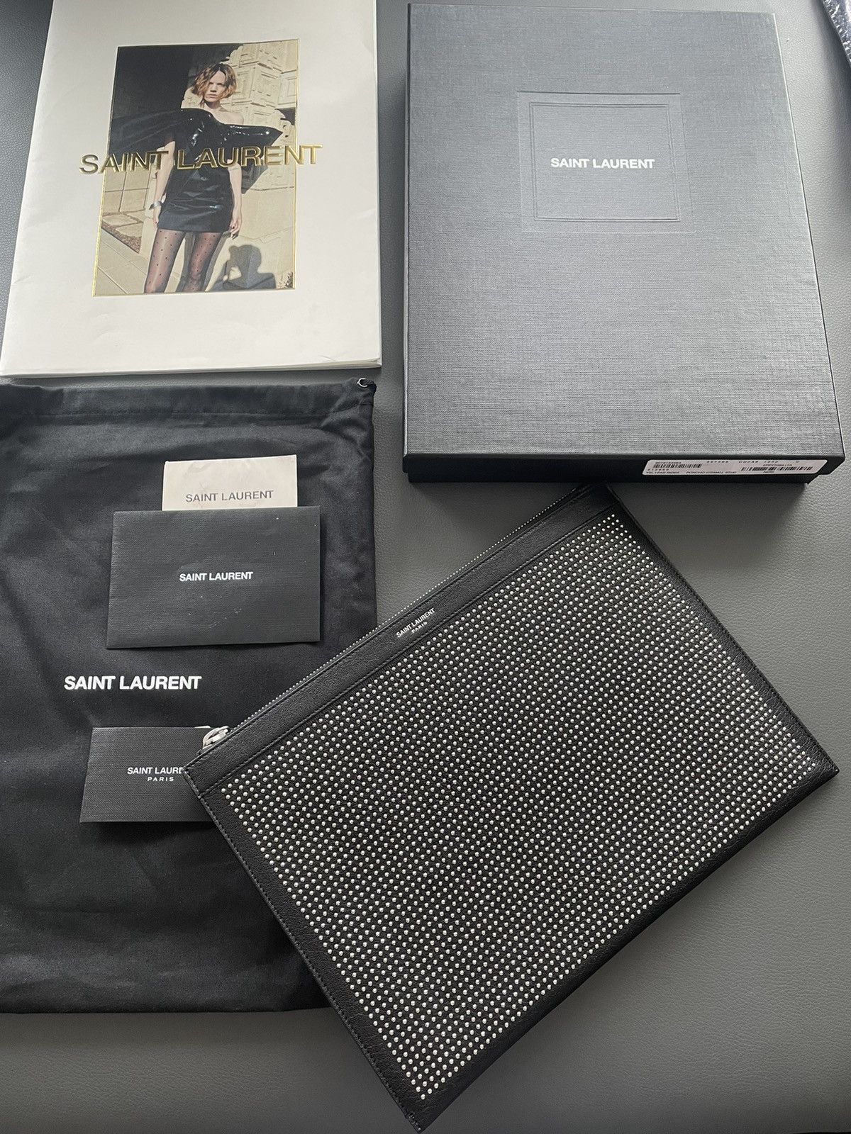 Hedi Slimane × Saint Laurent Paris × Yves Saint Laurent Brand NEW Saint Laurent Runway Leather Bag with Studs Size ONE SIZE - 3 Thumbnail