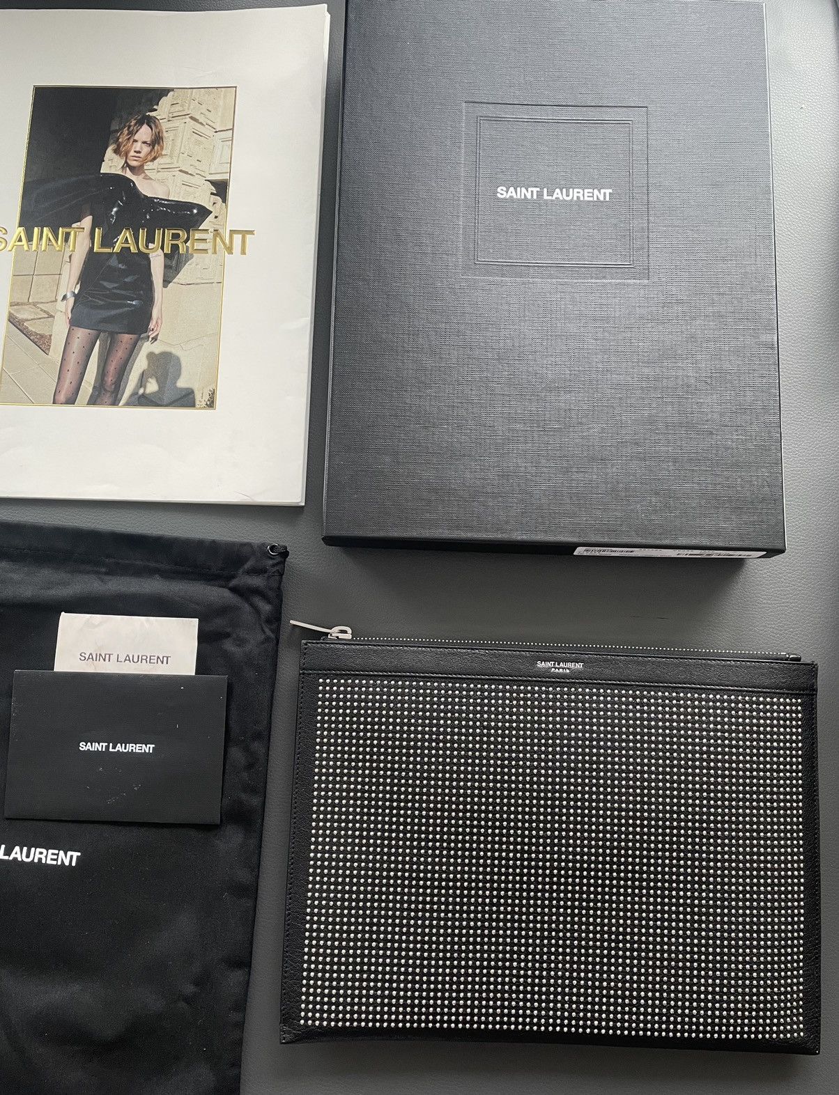 Hedi Slimane × Saint Laurent Paris × Yves Saint Laurent Brand NEW Saint Laurent Runway Leather Bag with Studs Size ONE SIZE - 1 Thumbnail