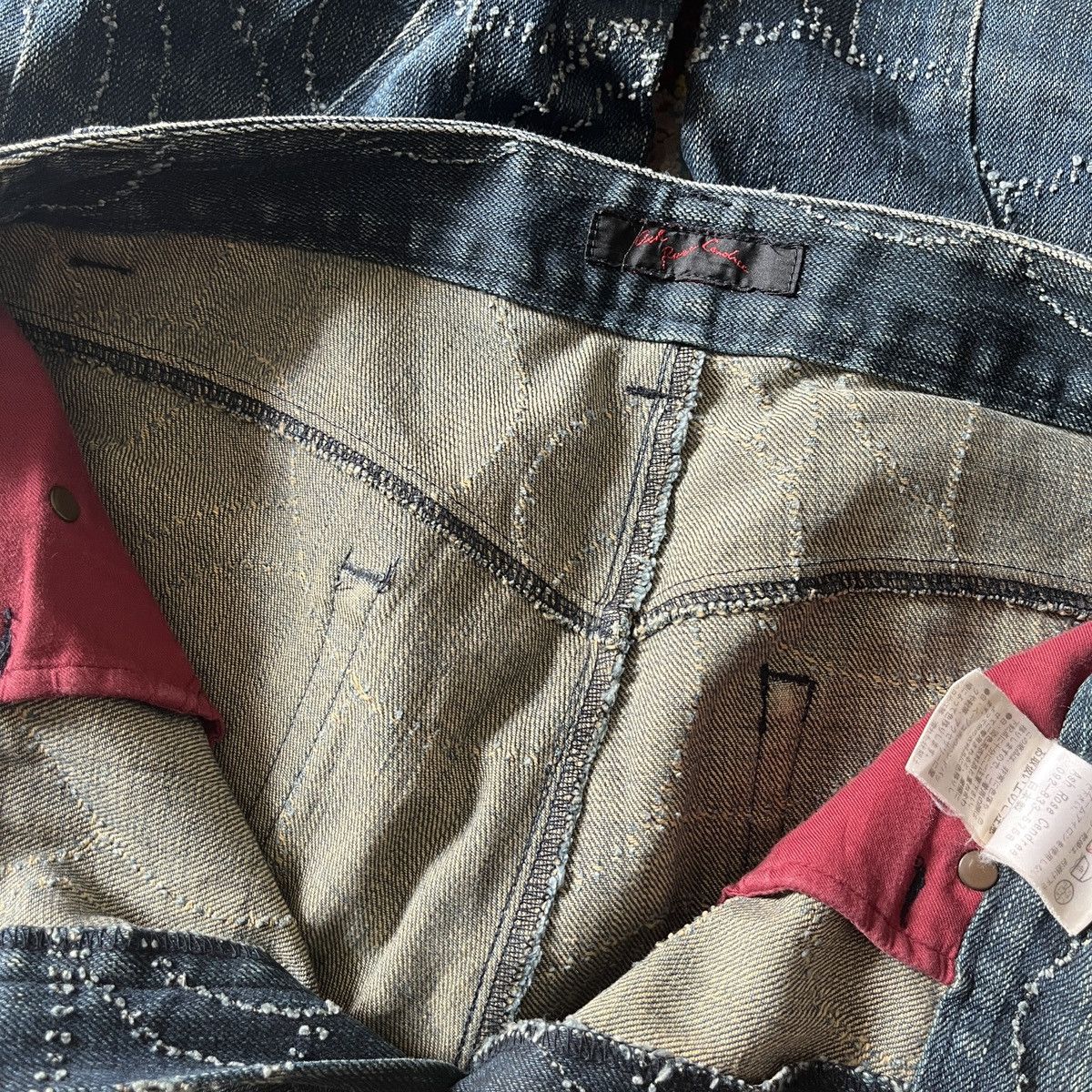 Designer × Japanese Brand Sashiko Cendree Pattern Denim Jeans Designer Size US 29 - 18 Thumbnail
