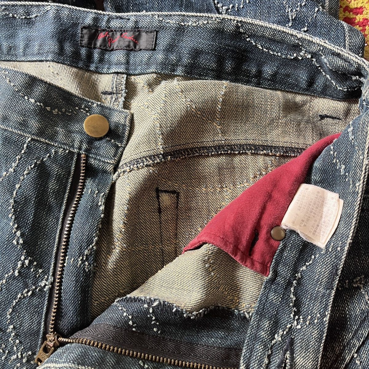 Designer × Japanese Brand Sashiko Cendree Pattern Denim Jeans Designer Size US 29 - 14 Thumbnail