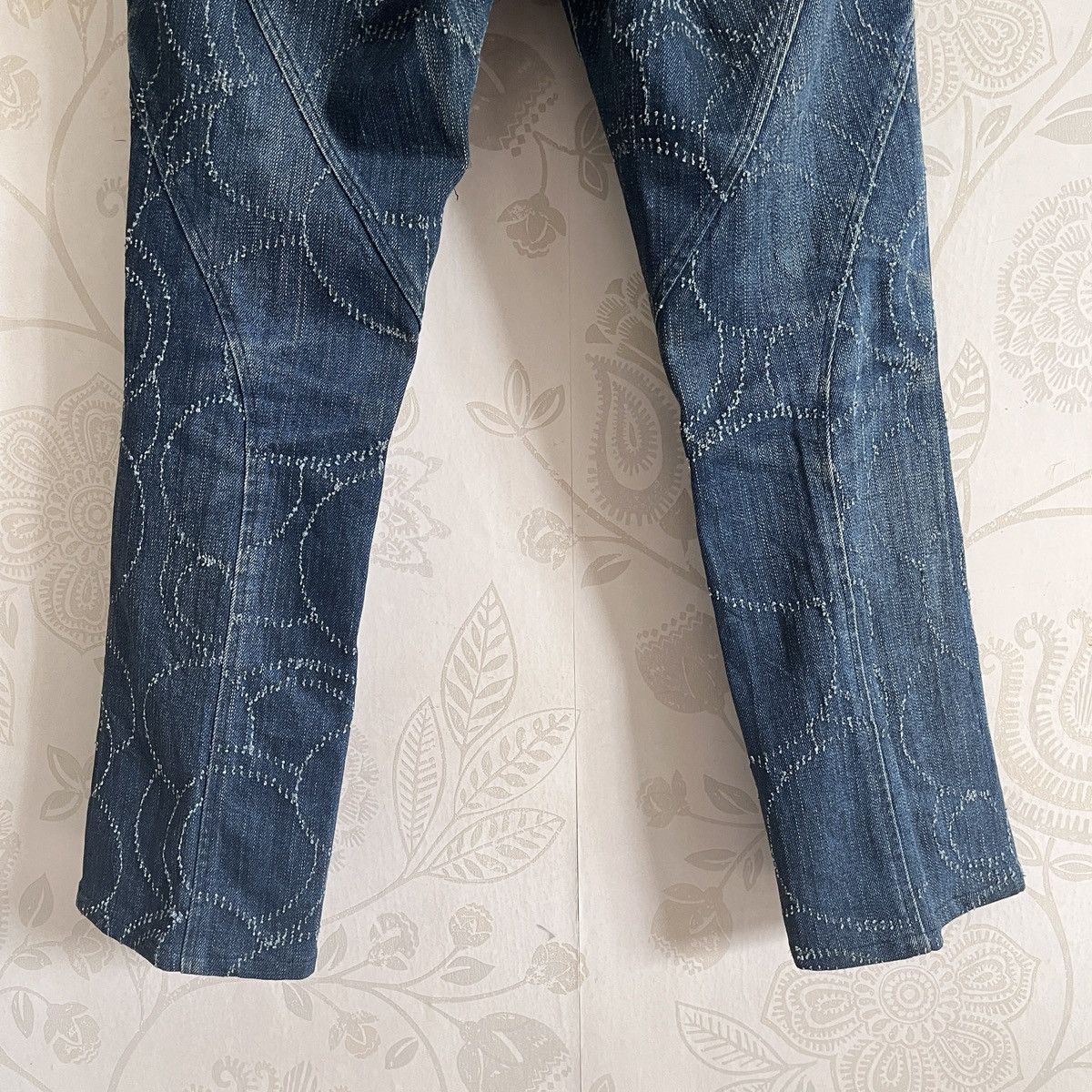 Designer × Japanese Brand Sashiko Cendree Pattern Denim Jeans Designer Size US 29 - 13 Thumbnail