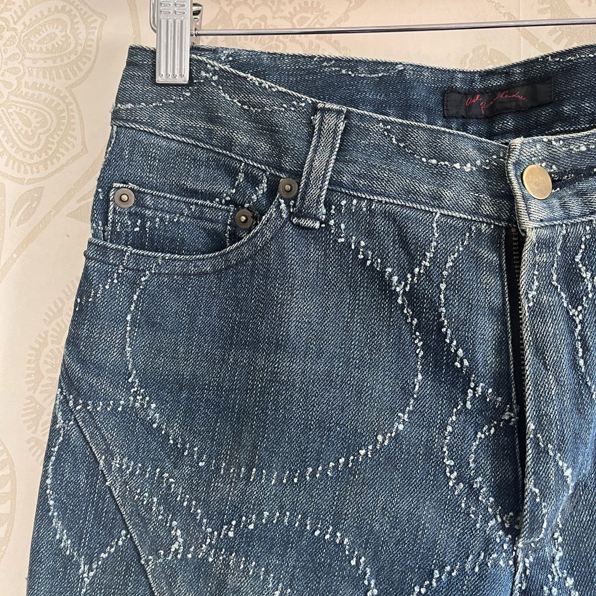 Designer × Japanese Brand Sashiko Cendree Pattern Denim Jeans Designer Size US 29 - 3 Thumbnail
