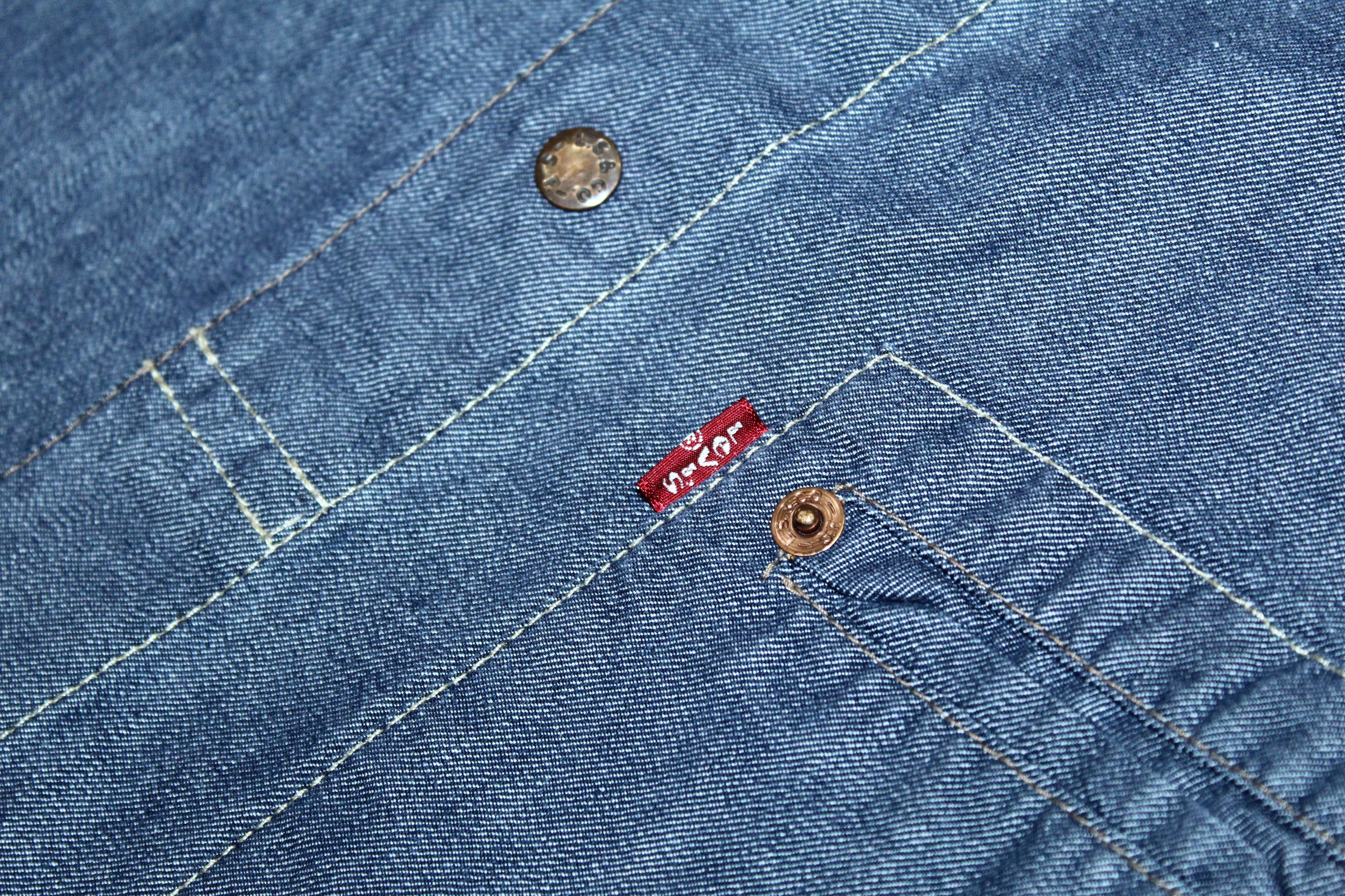 Levi's Vintage Clothing 🔥VTG Levi's Red Tab Arc Sleeves Raw Denim Shirt Size US M / EU 48-50 / 2 - 6 Thumbnail