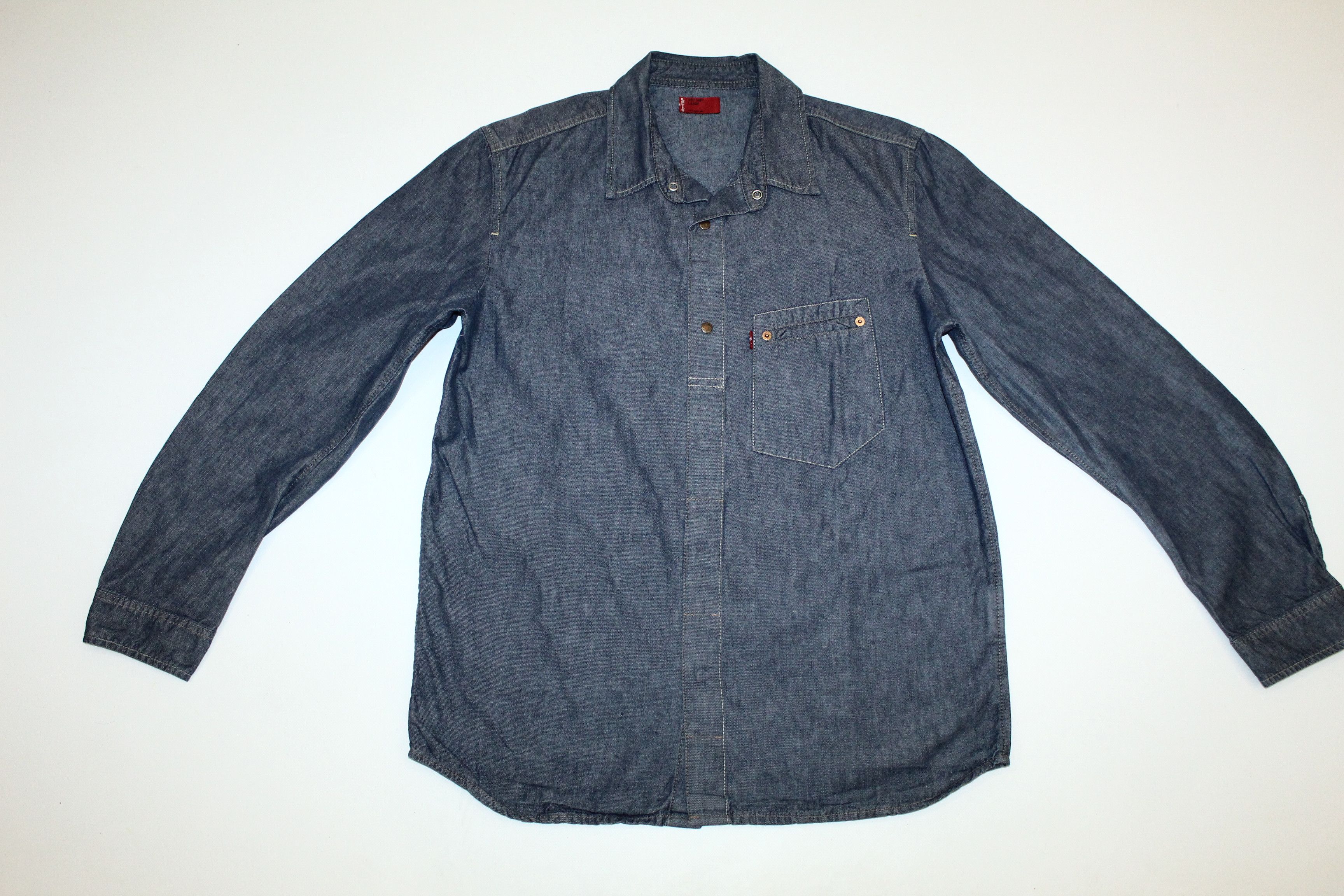 Levi's Vintage Clothing 🔥VTG Levi's Red Tab Arc Sleeves Raw Denim Shirt Size US M / EU 48-50 / 2 - 2 Thumbnail