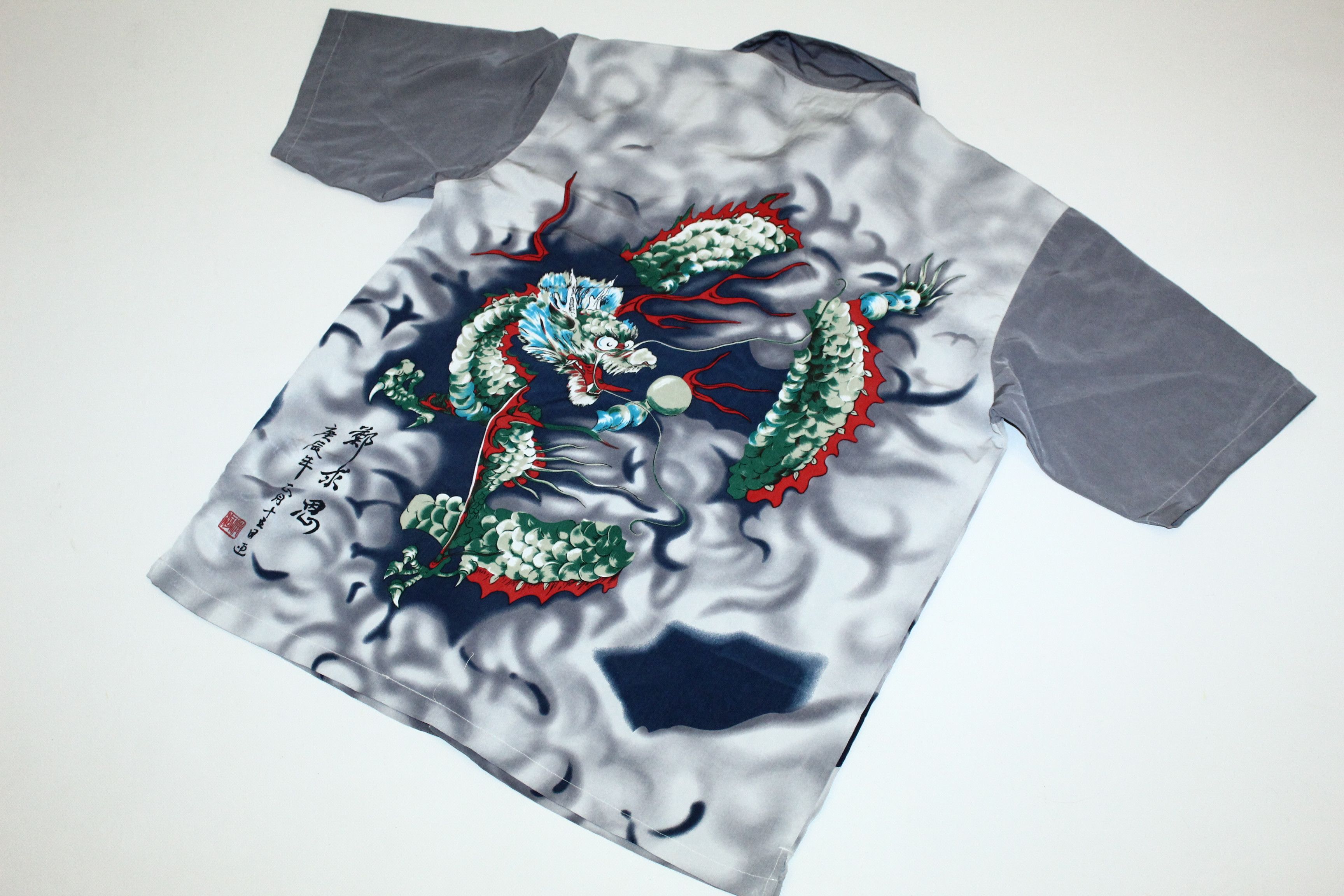 Anime 🔥90s Anime Dragon Art All Over Print RARE Collections Shirt Size US XL / EU 56 / 4 - 6 Thumbnail