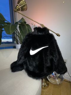 Nike x ambush women's reversible faux hot sale fur coat