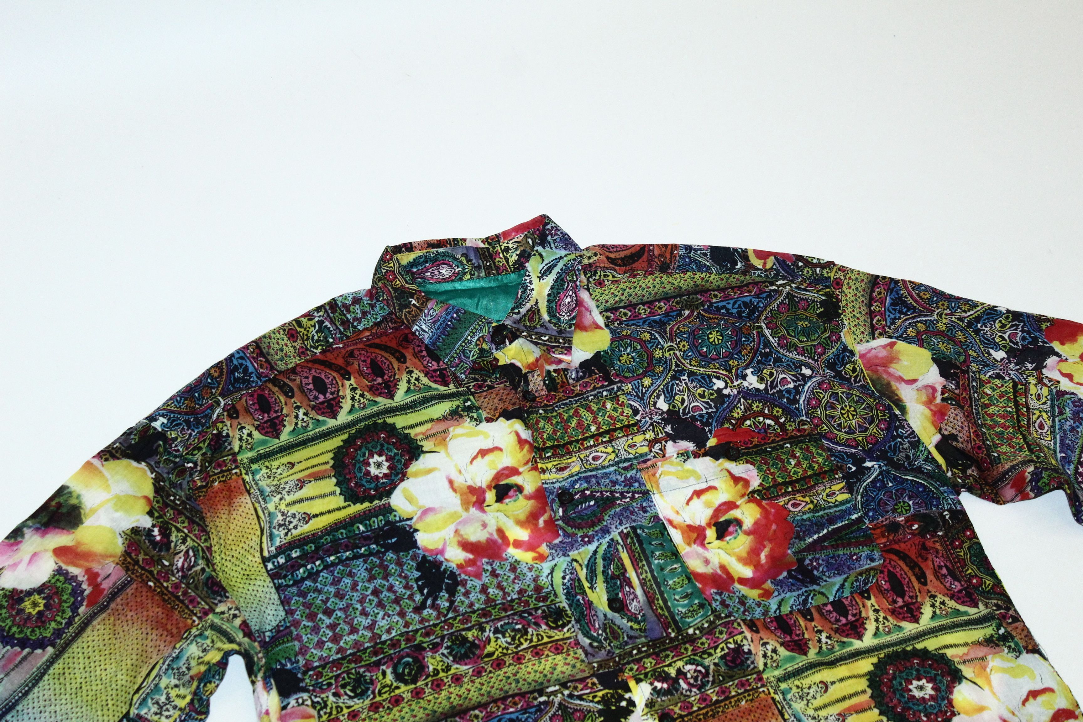 Japanese Brand 💥CHECKER design psychedelic art all over print poplin shirt Size US M / EU 48-50 / 2 - 5 Thumbnail