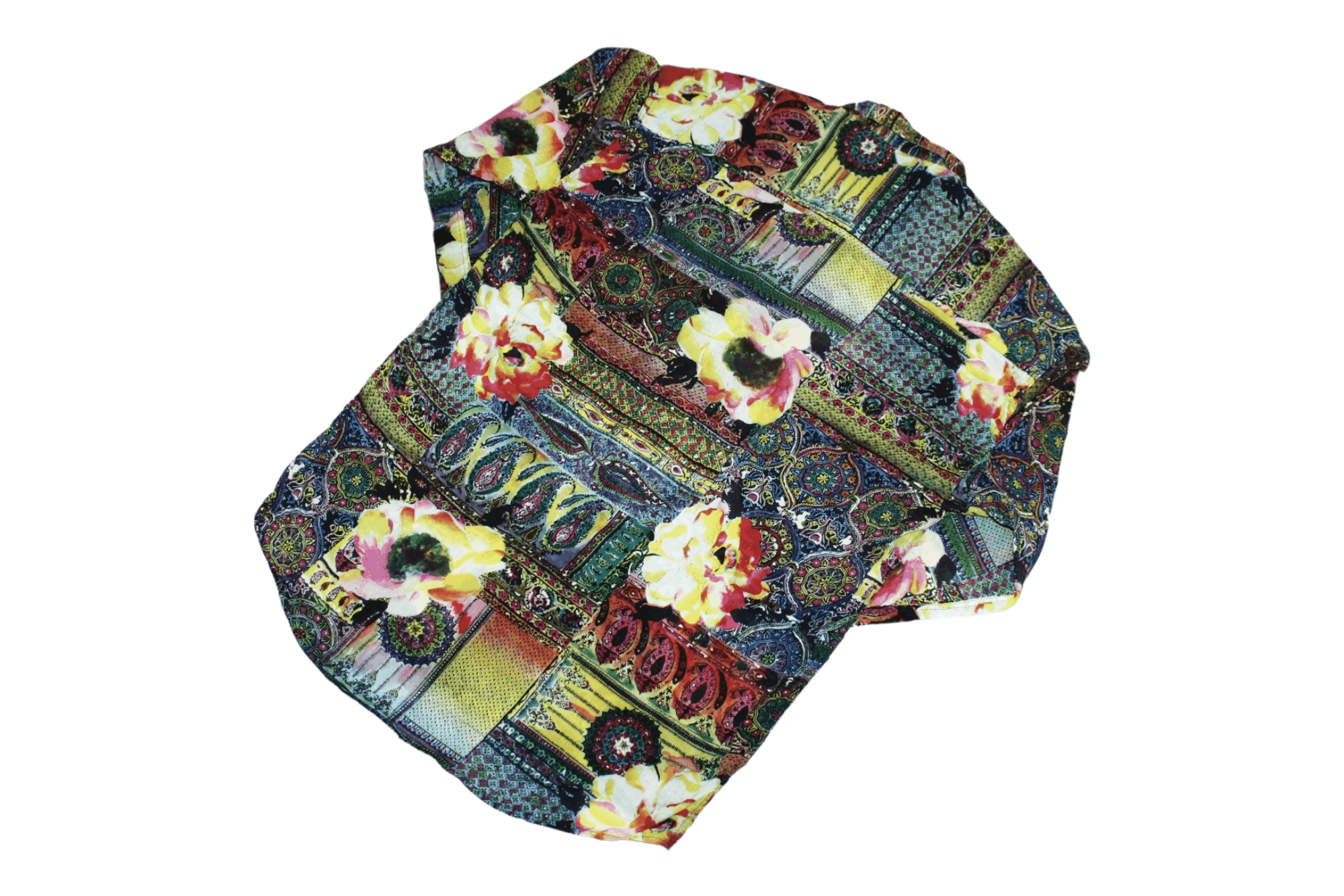 Japanese Brand 💥CHECKER design psychedelic art all over print poplin shirt Size US M / EU 48-50 / 2 - 7 Thumbnail