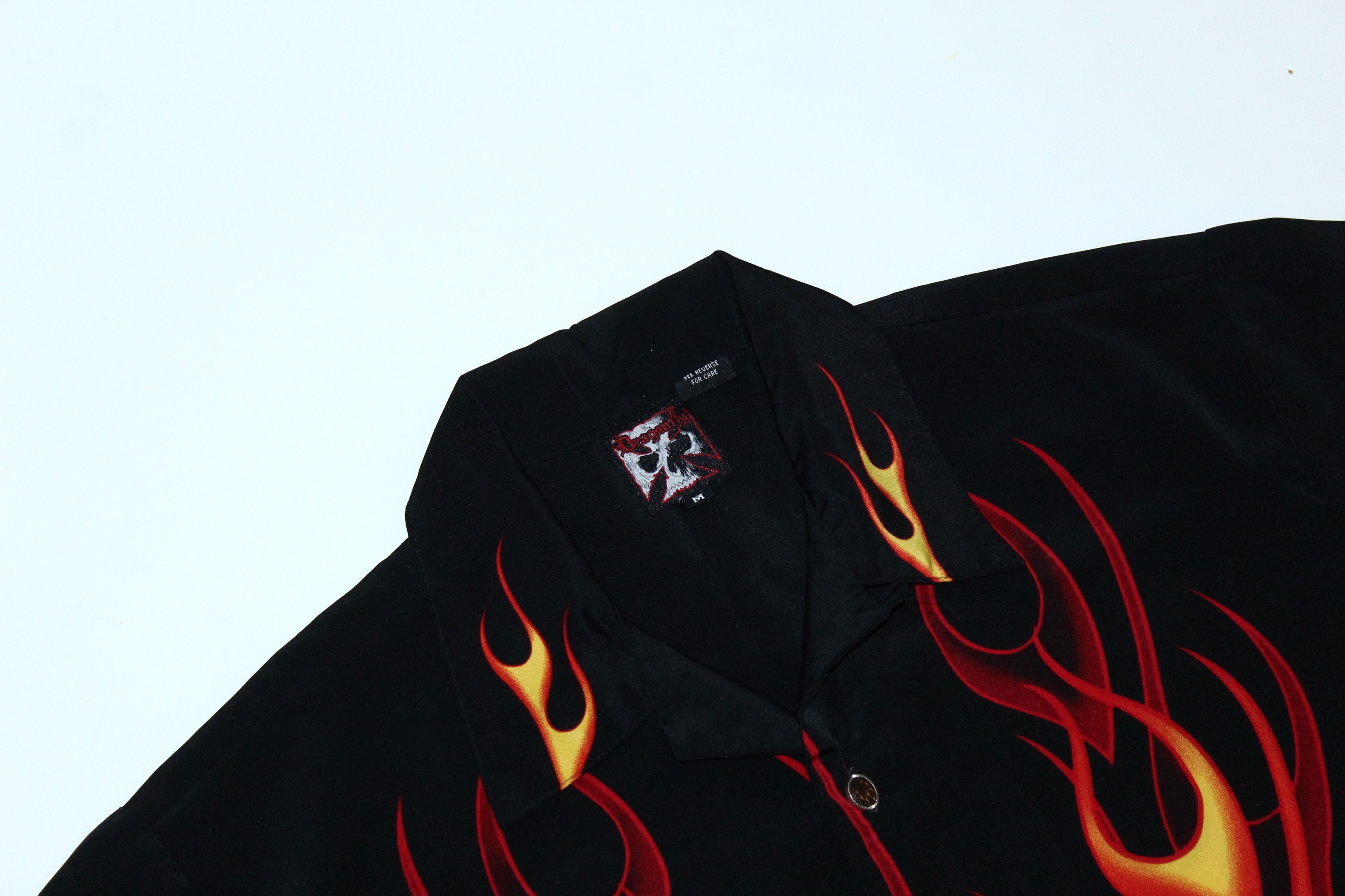 Dragonfly Y2K 💥 Dragonfly Crazy Flame Fire All Over Printed Shirt Size US L / EU 52-54 / 3 - 5 Thumbnail