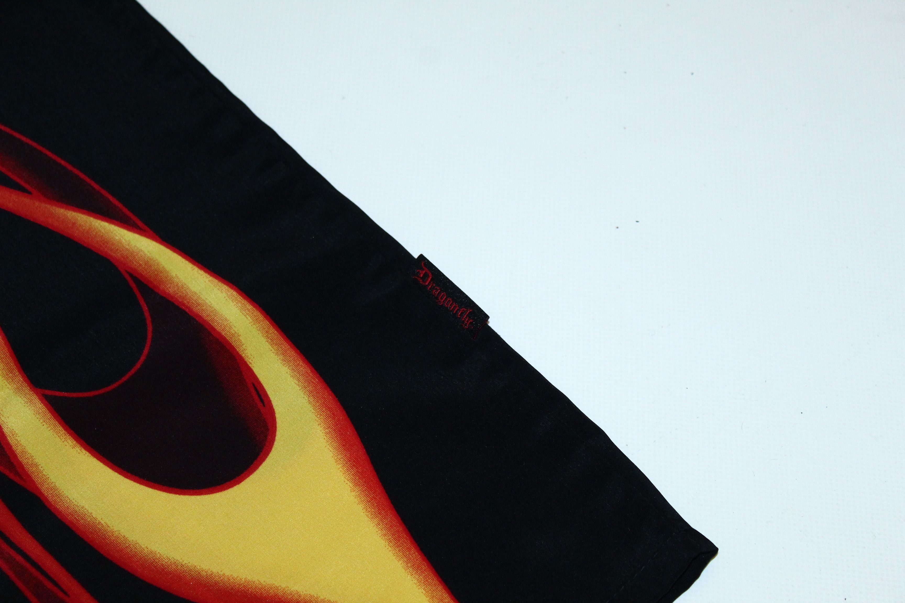 Dragonfly Y2K 💥 Dragonfly Crazy Flame Fire All Over Printed Shirt Size US L / EU 52-54 / 3 - 9 Thumbnail