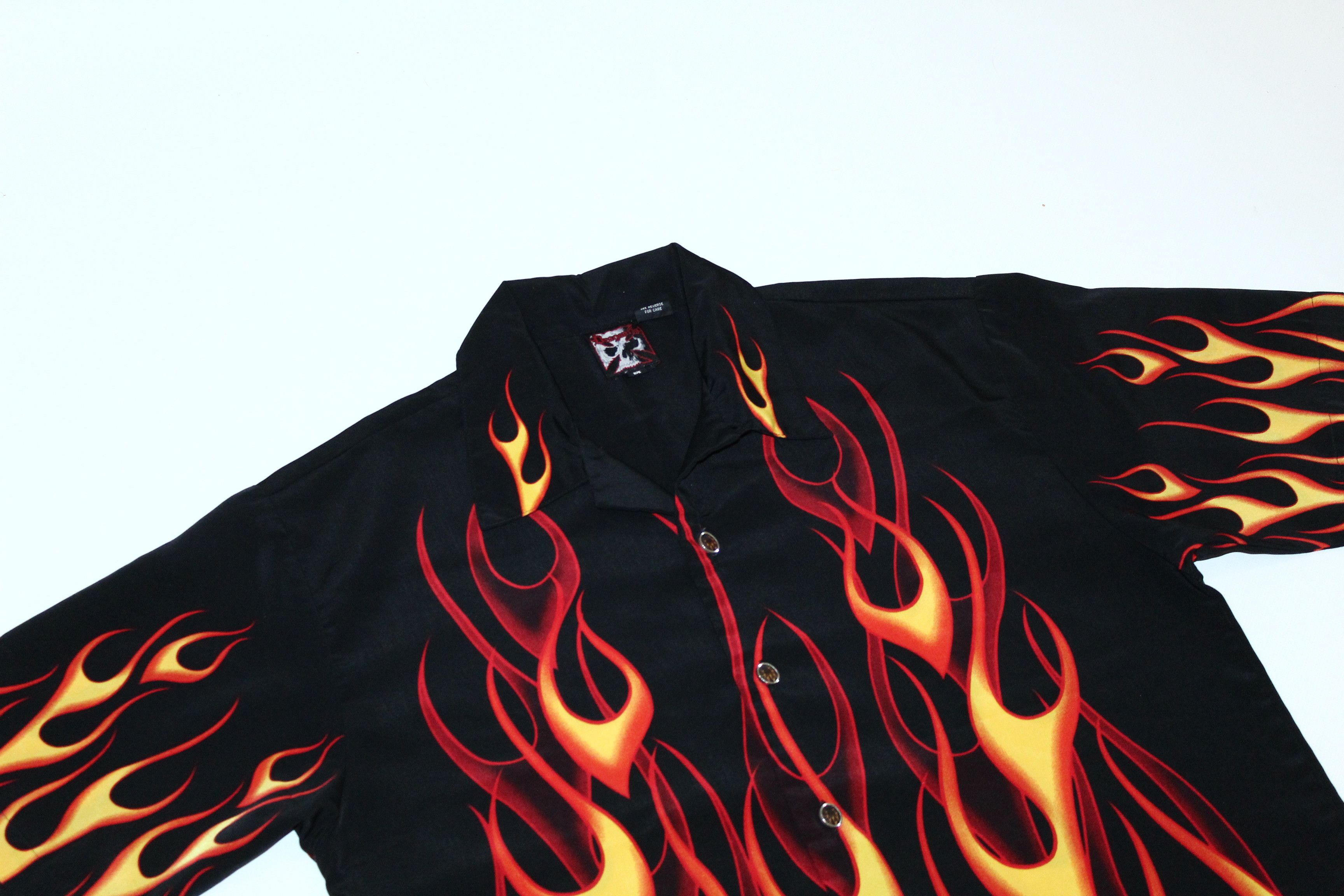 Dragonfly Y2K 💥 Dragonfly Crazy Flame Fire All Over Printed Shirt Size US L / EU 52-54 / 3 - 3 Thumbnail