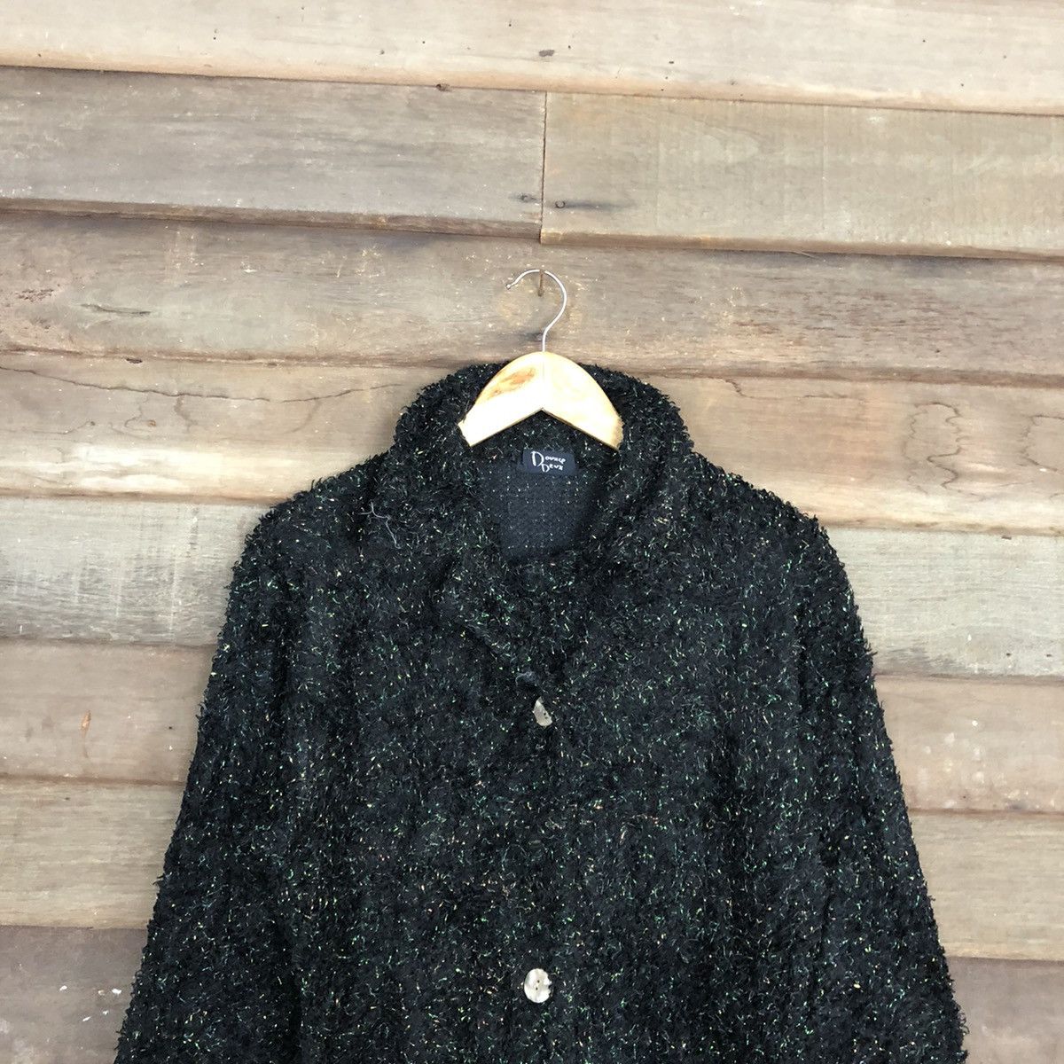 Homespun Knitwear × Japanese Brand Deuxce Deux Black Mohair Shag Shaggy Knitwear #0522 Size M / US 6-8 / IT 42-44 - 9 Thumbnail
