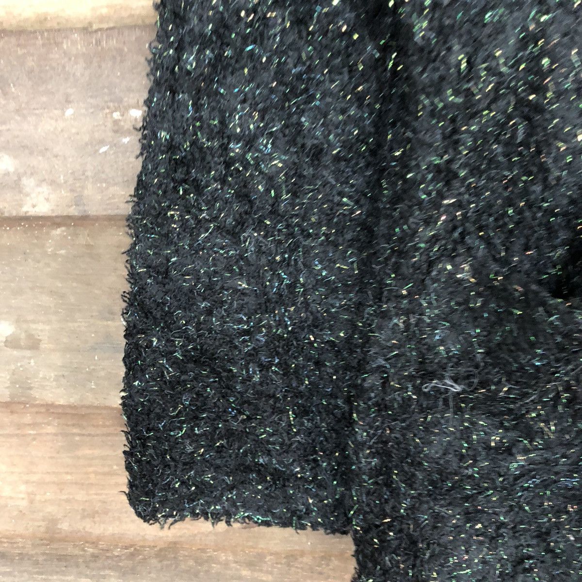 Homespun Knitwear × Japanese Brand Deuxce Deux Black Mohair Shag Shaggy Knitwear #0522 Size M / US 6-8 / IT 42-44 - 6 Thumbnail