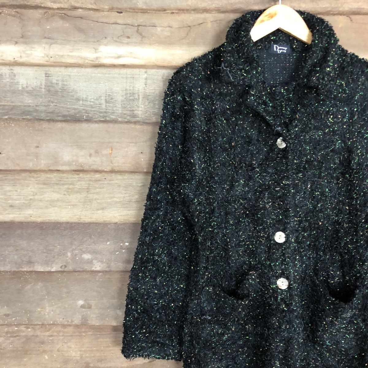 Homespun Knitwear × Japanese Brand Deuxce Deux Black Mohair Shag Shaggy Knitwear #0522 Size M / US 6-8 / IT 42-44 - 7 Thumbnail