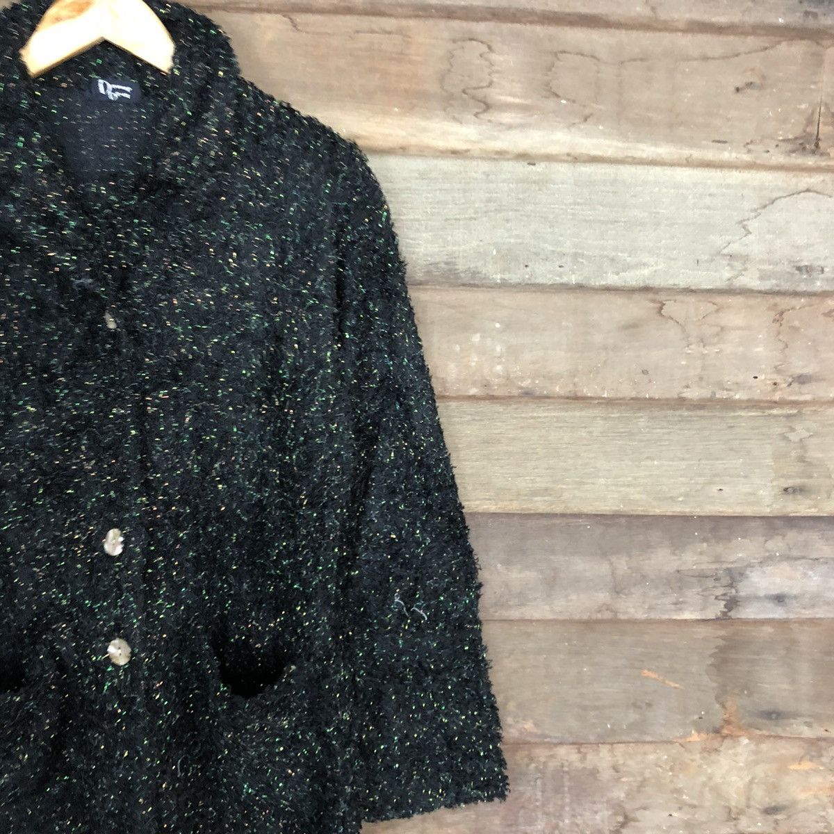 Homespun Knitwear × Japanese Brand Deuxce Deux Black Mohair Shag Shaggy Knitwear #0522 Size M / US 6-8 / IT 42-44 - 5 Thumbnail