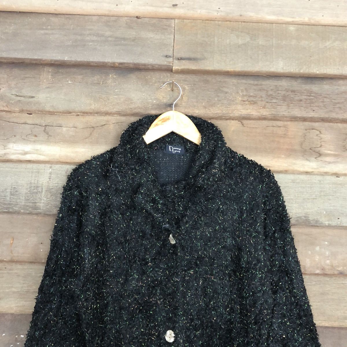 Homespun Knitwear × Japanese Brand Deuxce Deux Black Mohair Shag Shaggy Knitwear #0522 Size M / US 6-8 / IT 42-44 - 2 Thumbnail