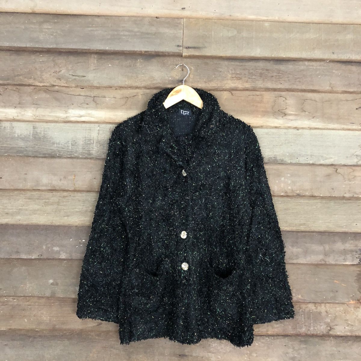 Homespun Knitwear × Japanese Brand Deuxce Deux Black Mohair Shag Shaggy Knitwear #0522 Size M / US 6-8 / IT 42-44 - 1 Thumbnail