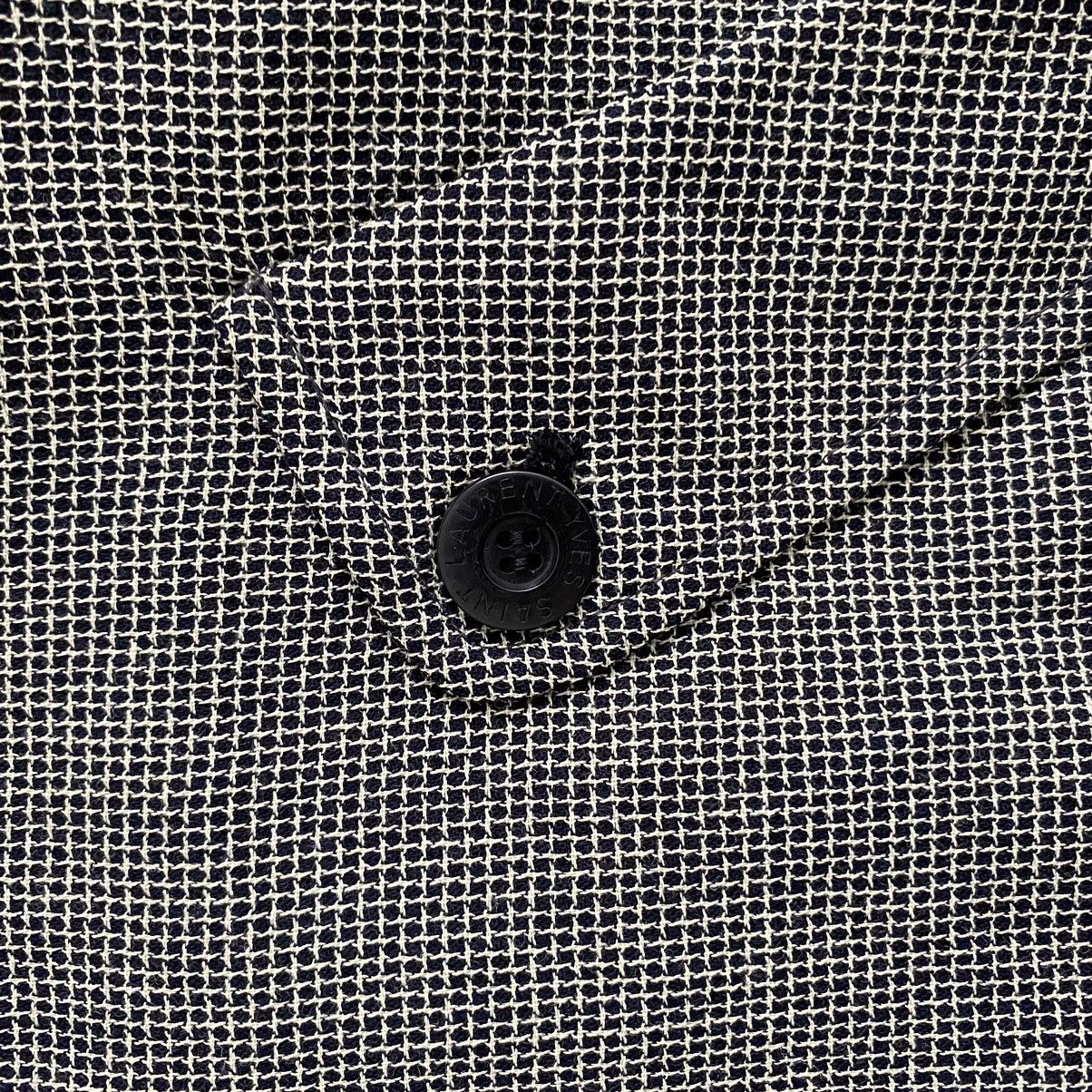 Vintage Yves Saint Laurent Checker Zipper Jacket