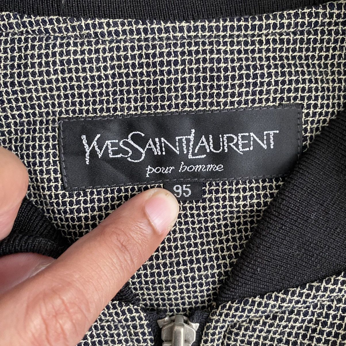 Vintage Yves Saint Laurent Checker Zipper Jacket
