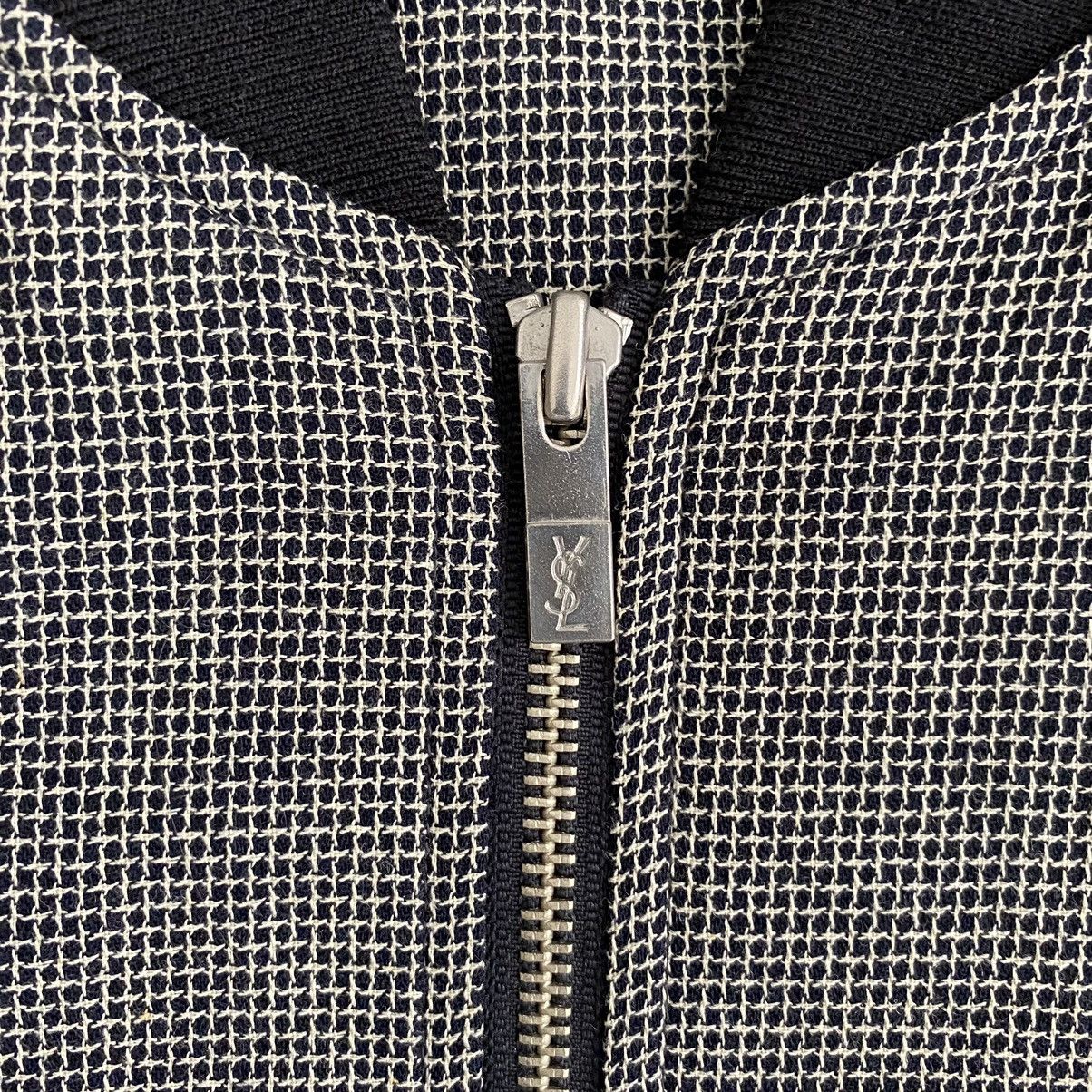 Vintage Yves Saint Laurent Checker Zipper Jacket