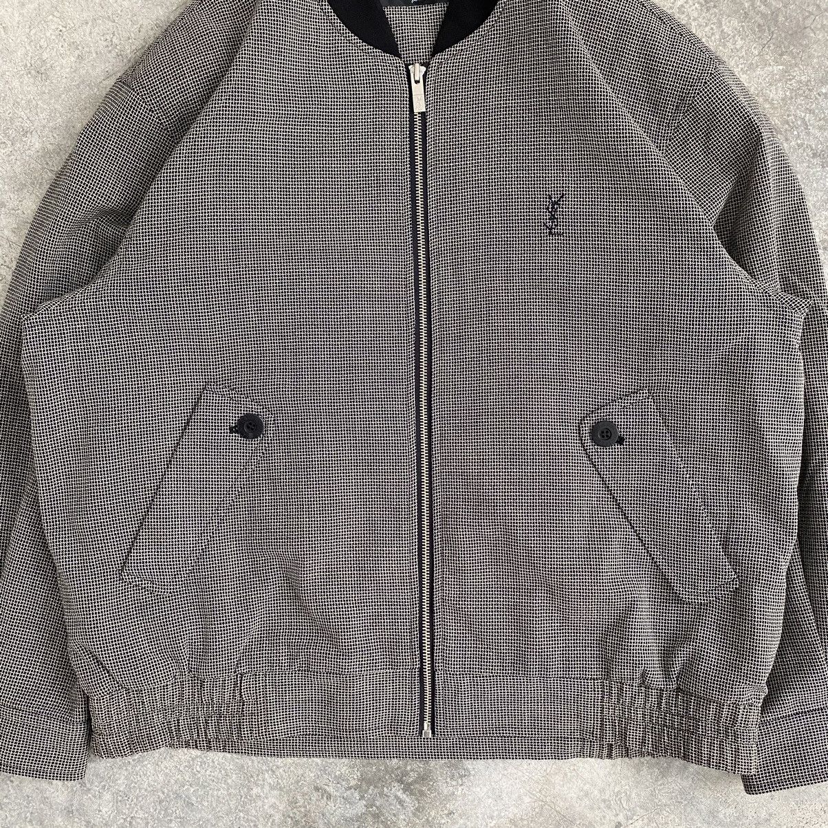 Vintage Yves Saint Laurent Checker Zipper Jacket