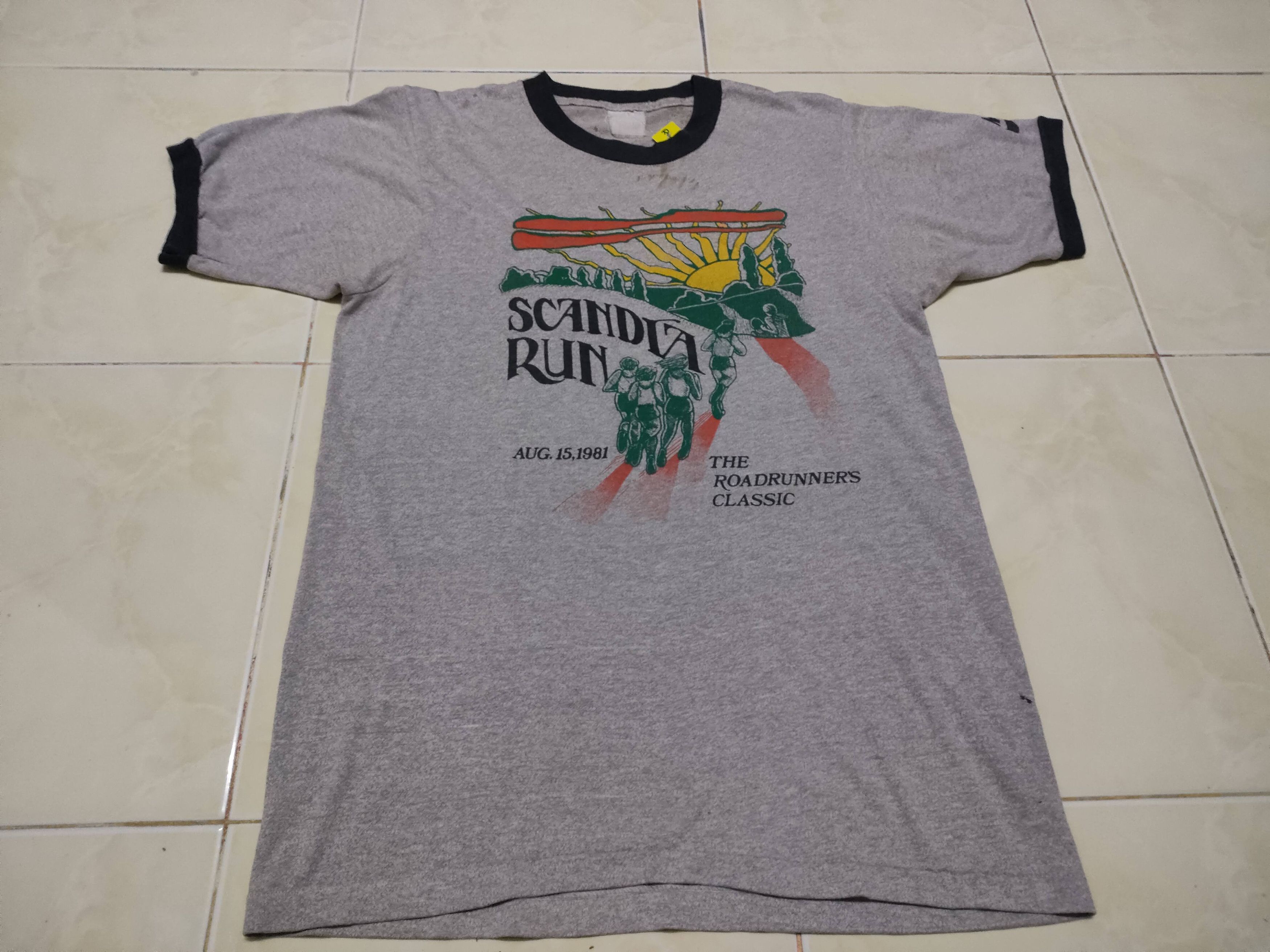 Nike × Vintage Vintage 80's Nike Scandia Run Tee Sport Size US S / EU 44-46 / 1 - 4 Thumbnail