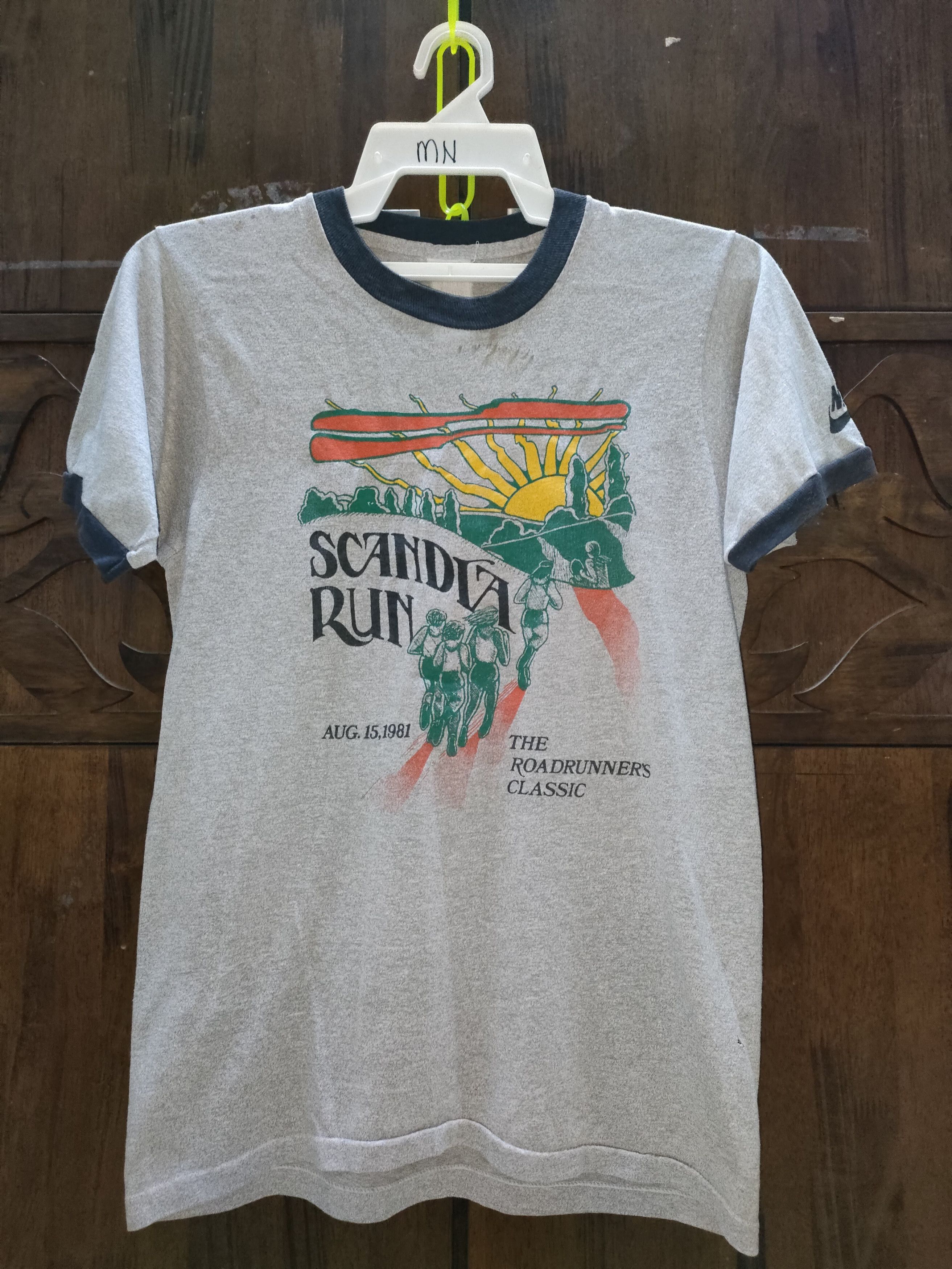 Nike × Vintage Vintage 80's Nike Scandia Run Tee Sport Size US S / EU 44-46 / 1 - 1 Thumbnail