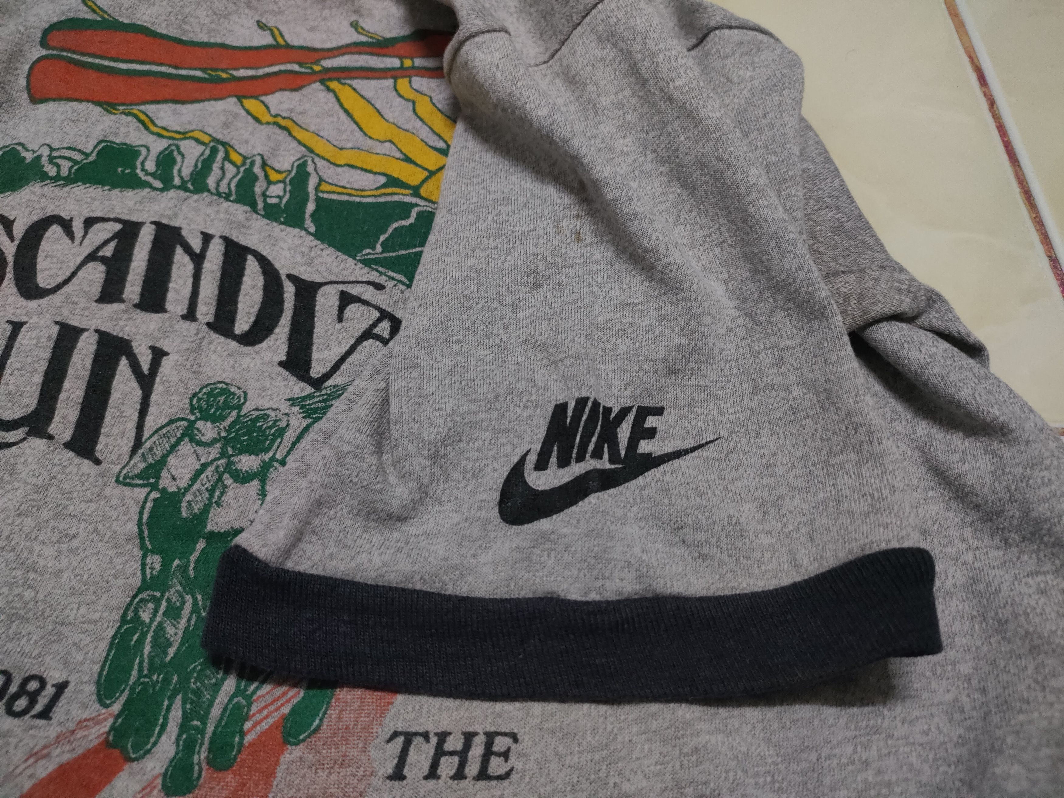 Nike × Vintage Vintage 80's Nike Scandia Run Tee Sport Size US S / EU 44-46 / 1 - 8 Thumbnail
