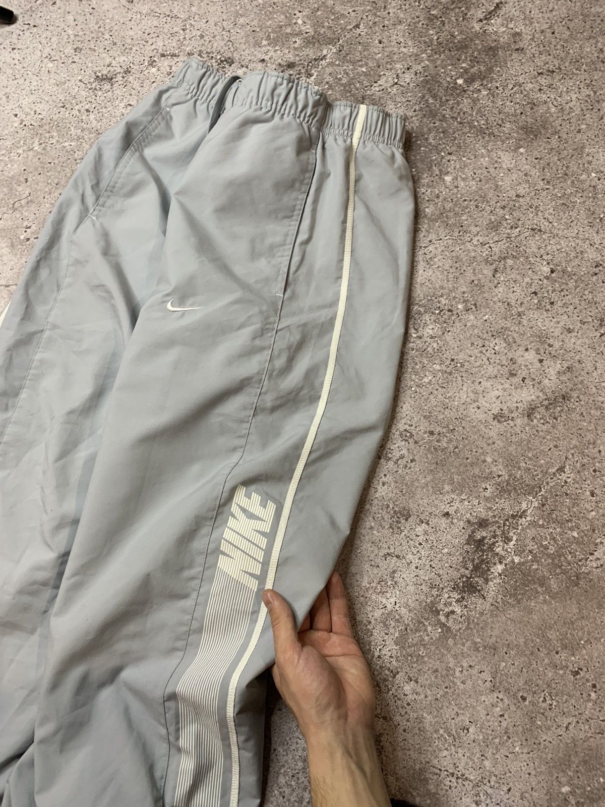Nike × Vintage Vintage Nike Y2K Track Pants Drill Jogger Mini Swoosh Size US 30 / EU 46 - 6 Thumbnail
